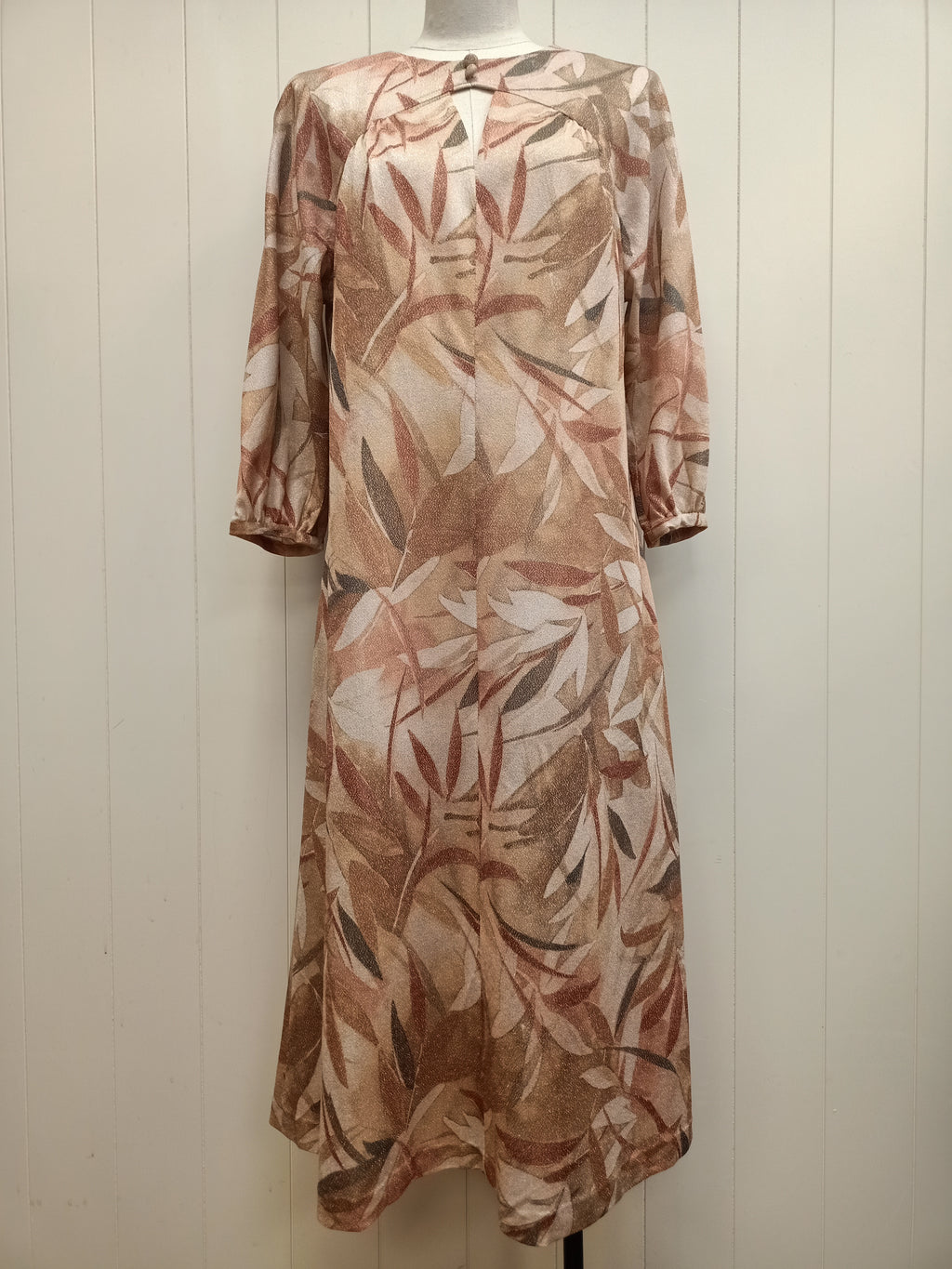 Vintage Metallic Leaf Dress