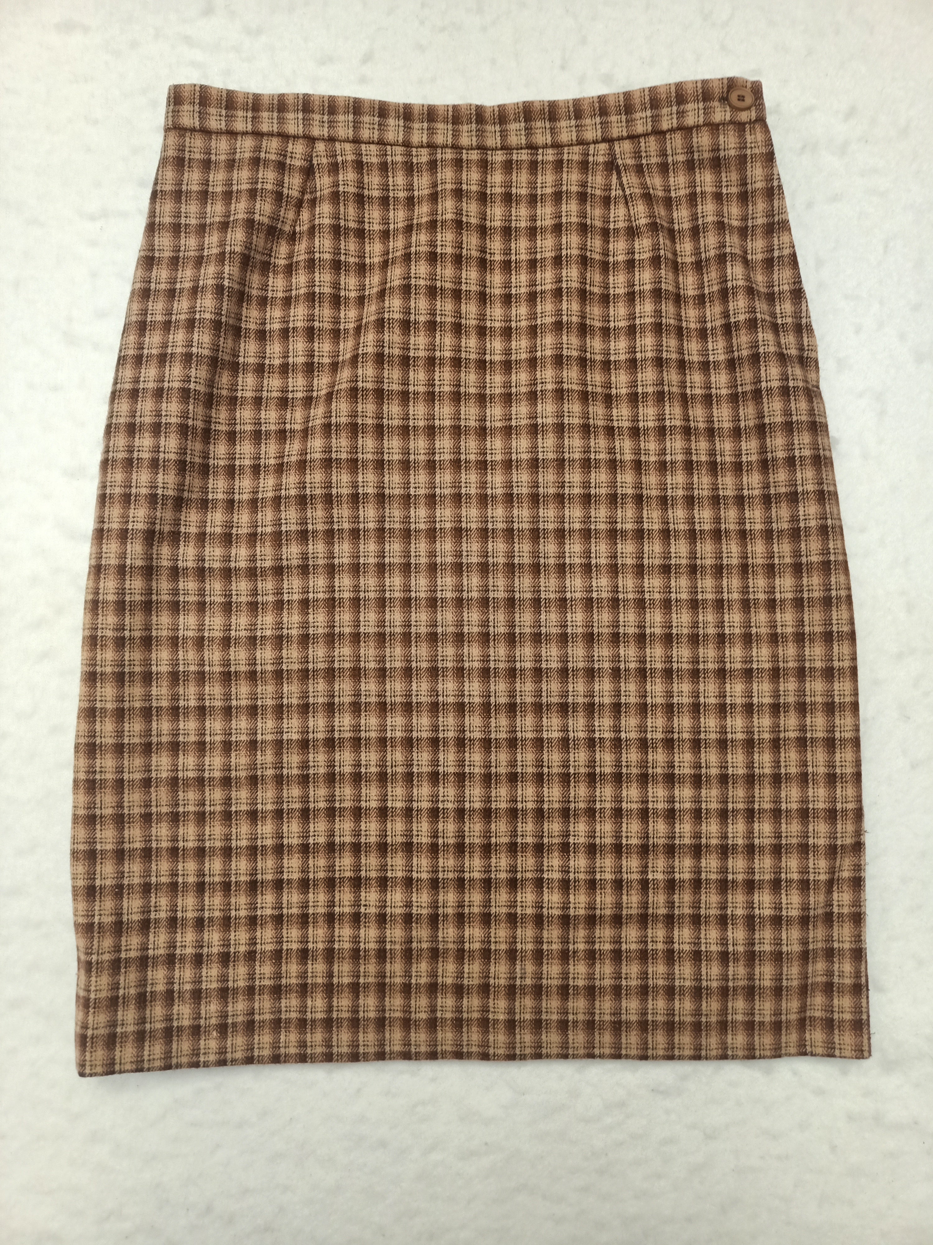 Vintage Brown Plaid Skirt