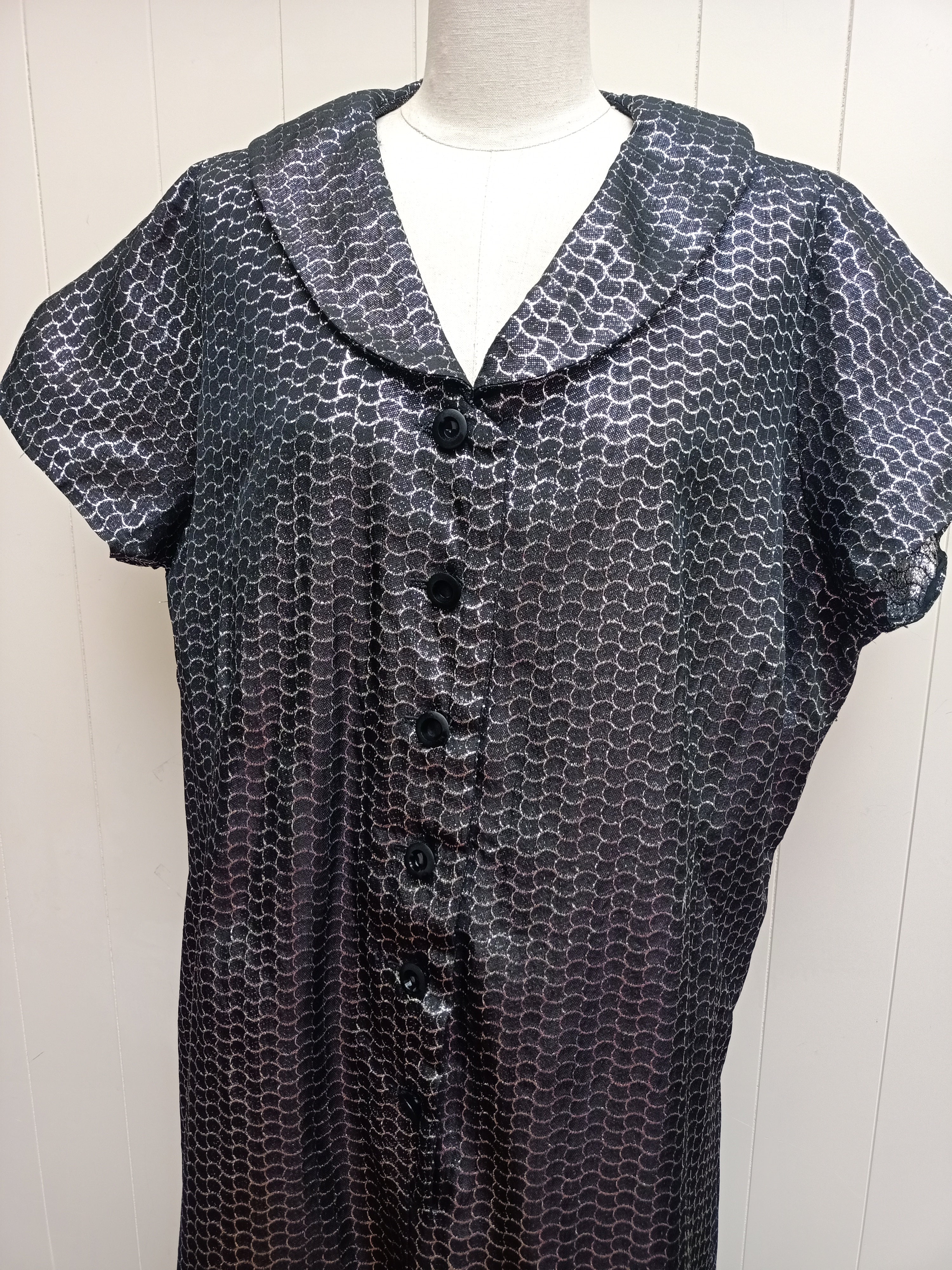 Vintage Lurex & Black Dress