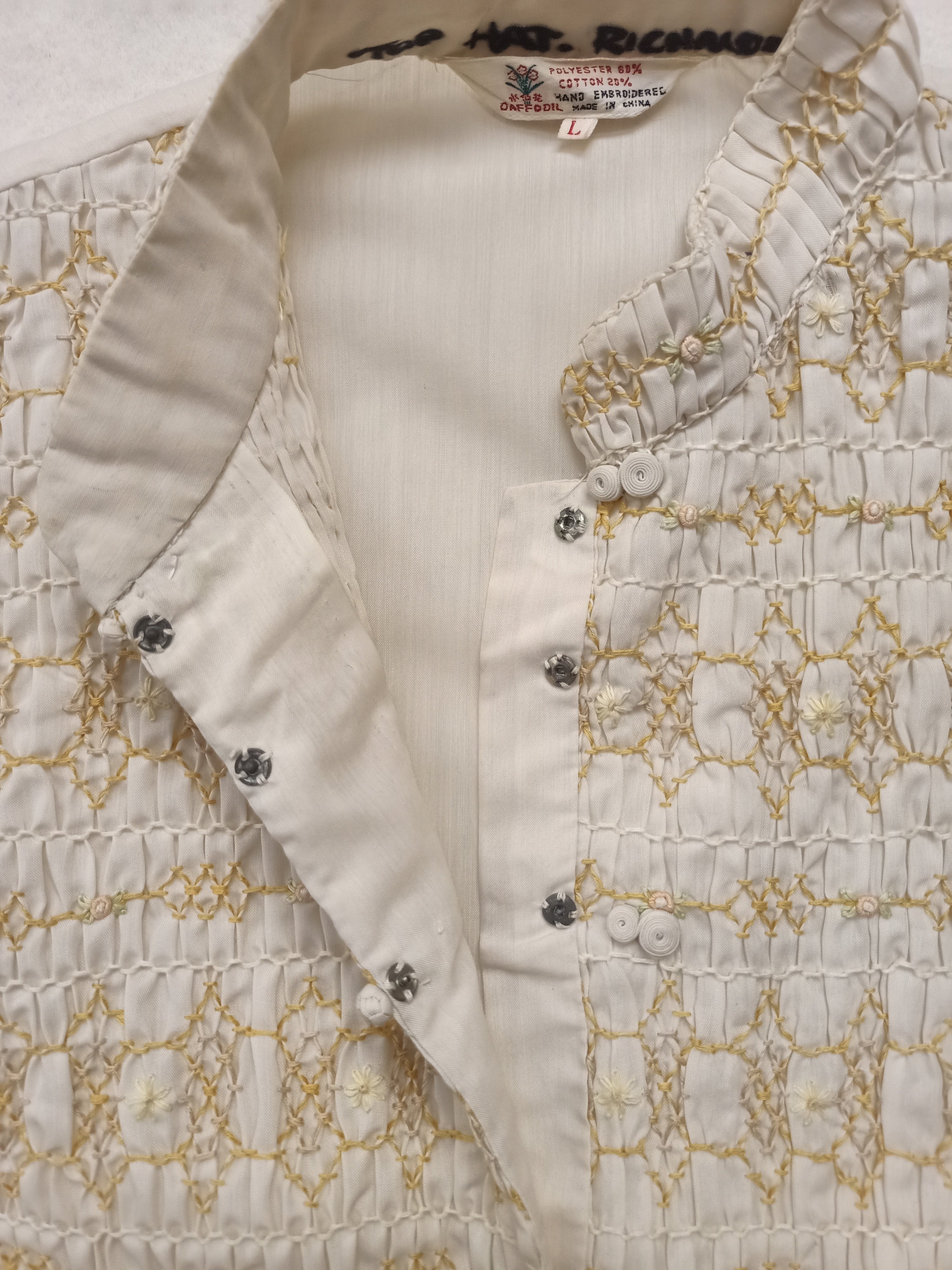 Vintage Daffodil Smocked Shirt
