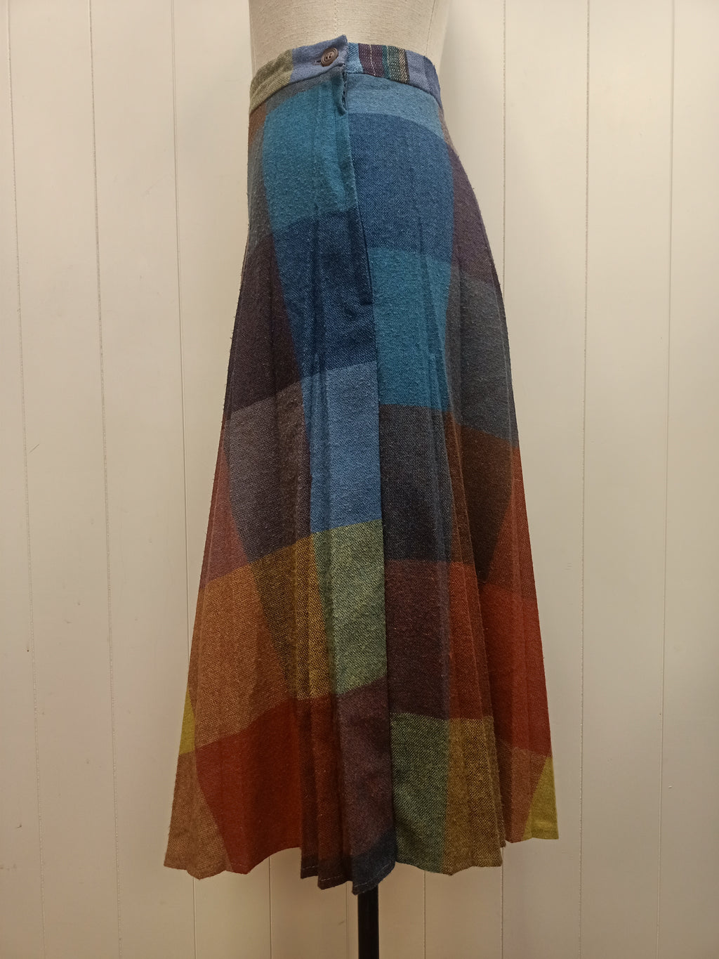 Vintage Multicoloured Plaid Skirt