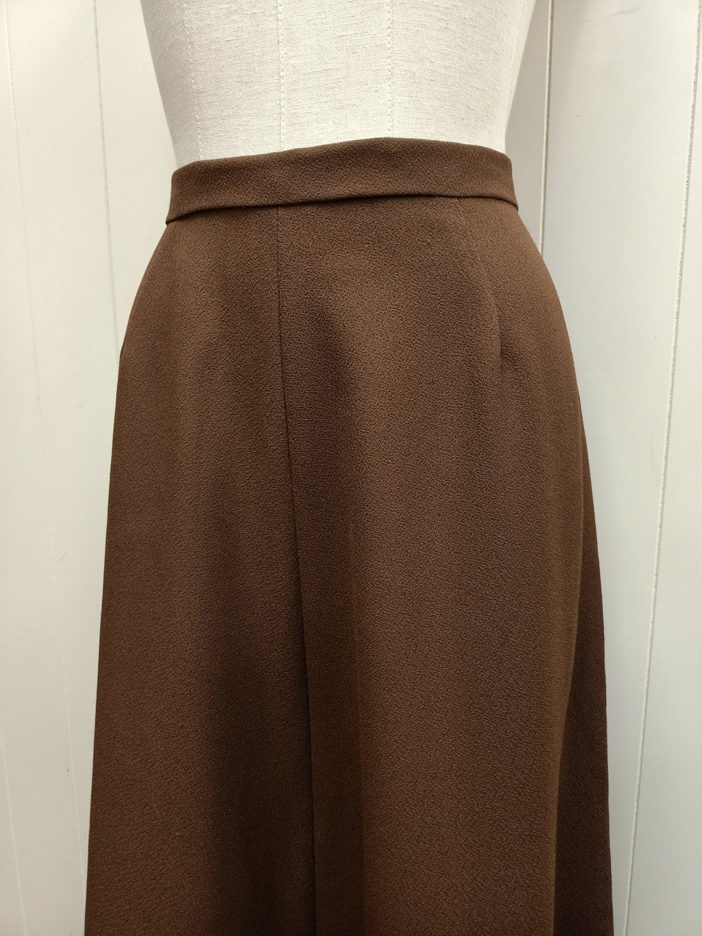 Vintage Border Brown Maxi Skirt