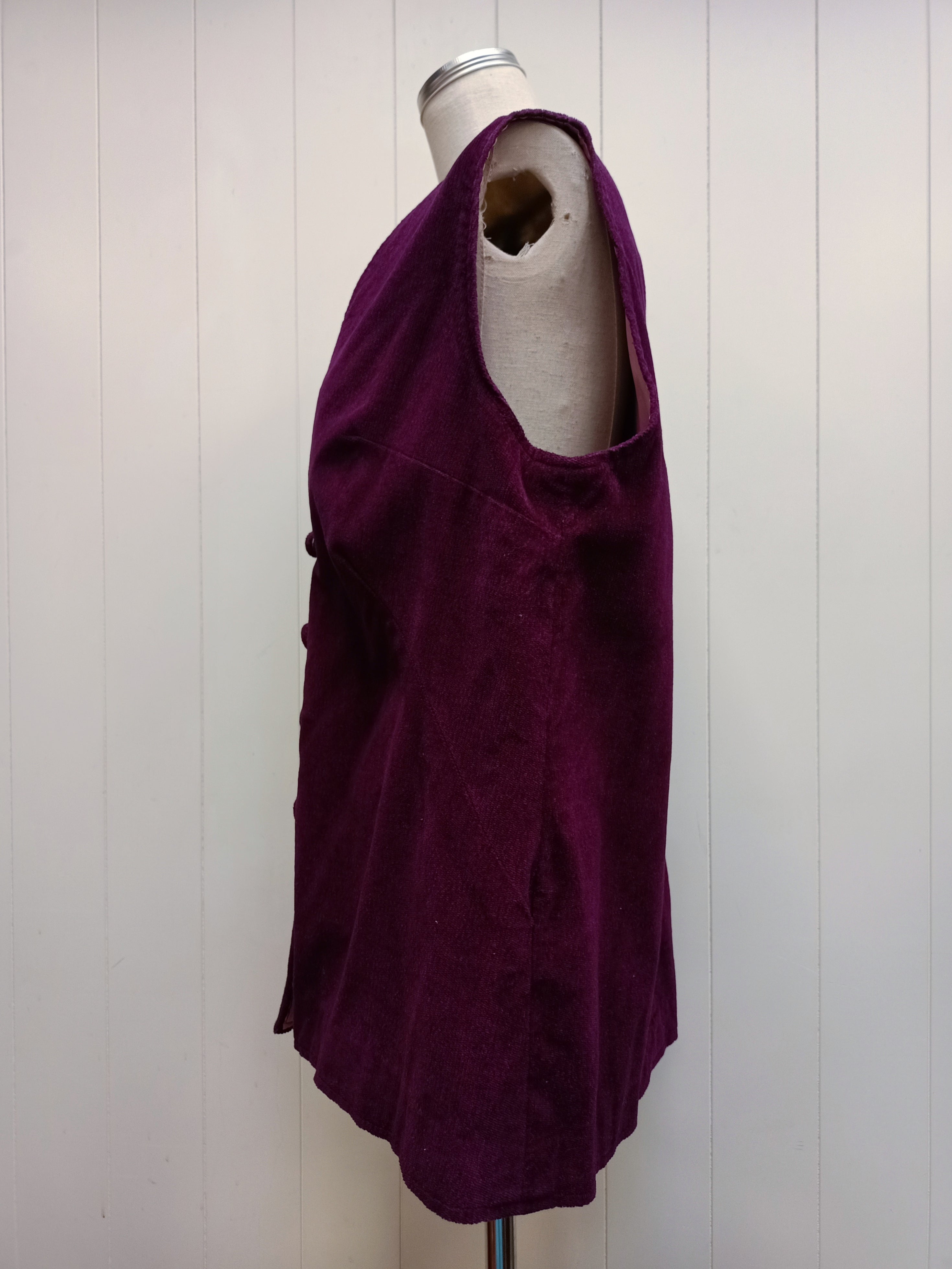 Vintage Purple Corduroy Vest