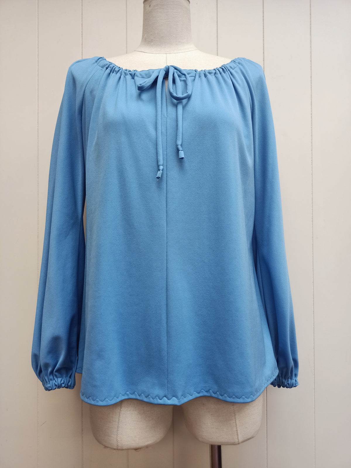 Vintage Blue Peasant Shirt