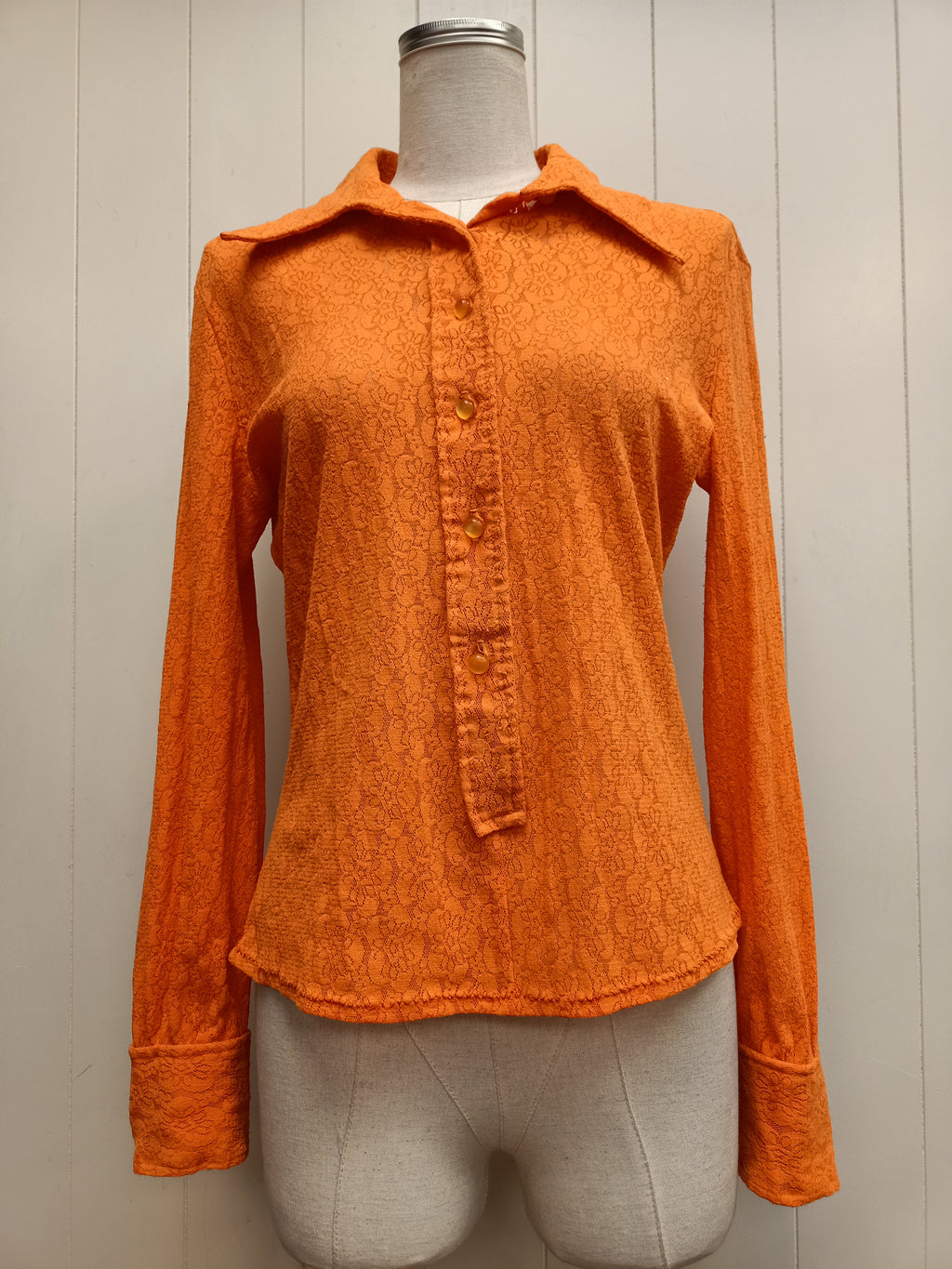 Vintage Orange Lace Shirt