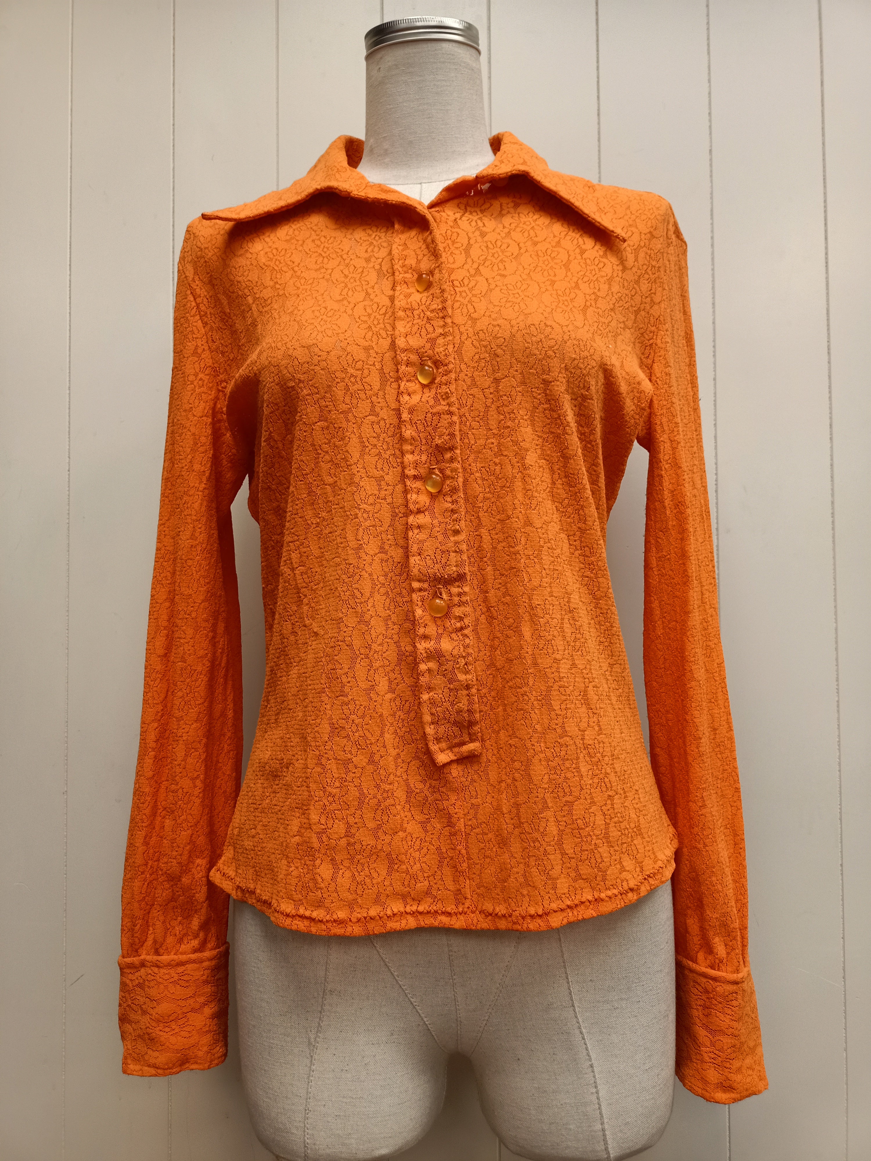 Vintage Orange Lace Shirt