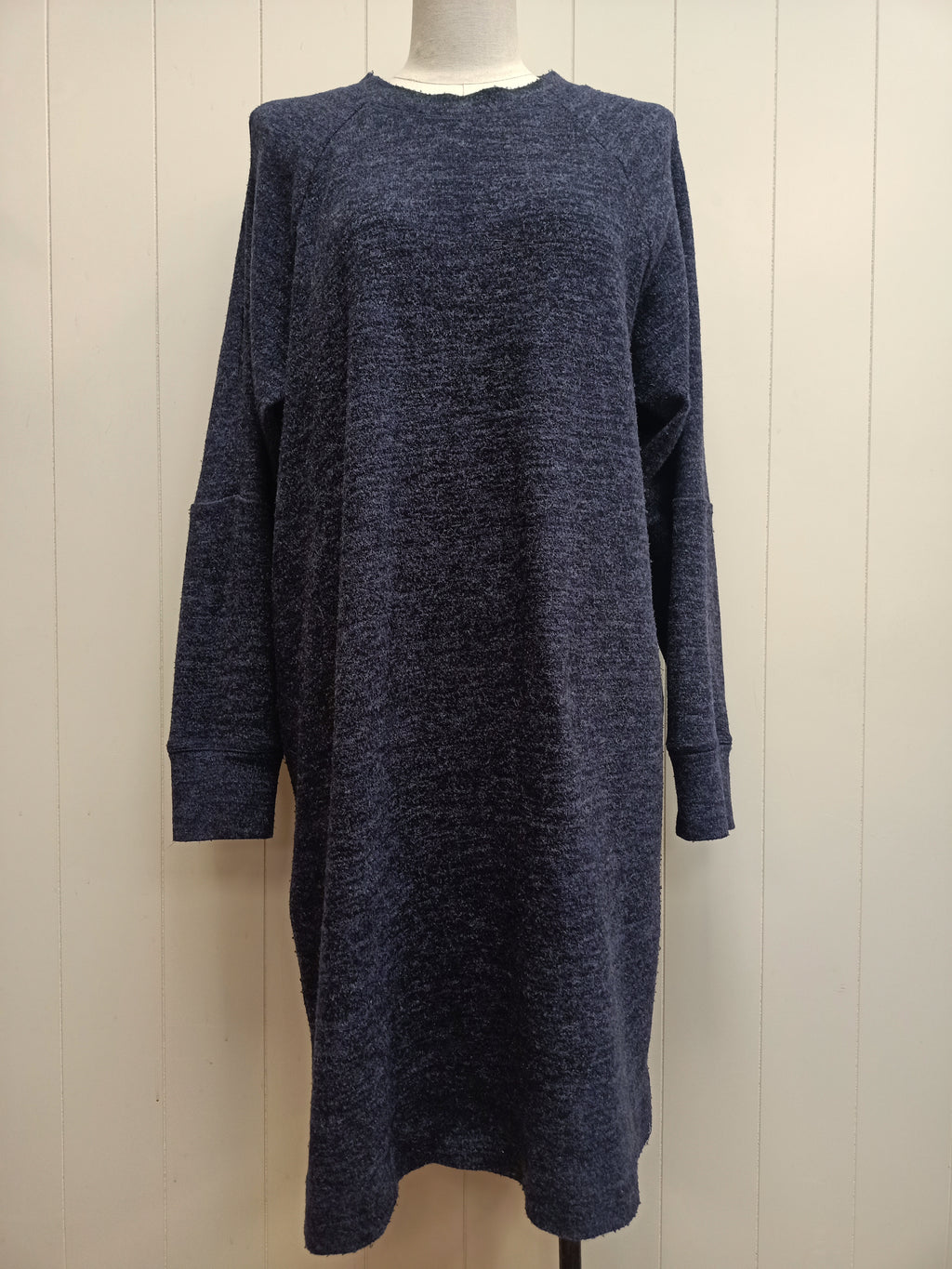 Ricochet Asymmetric Navy Dress