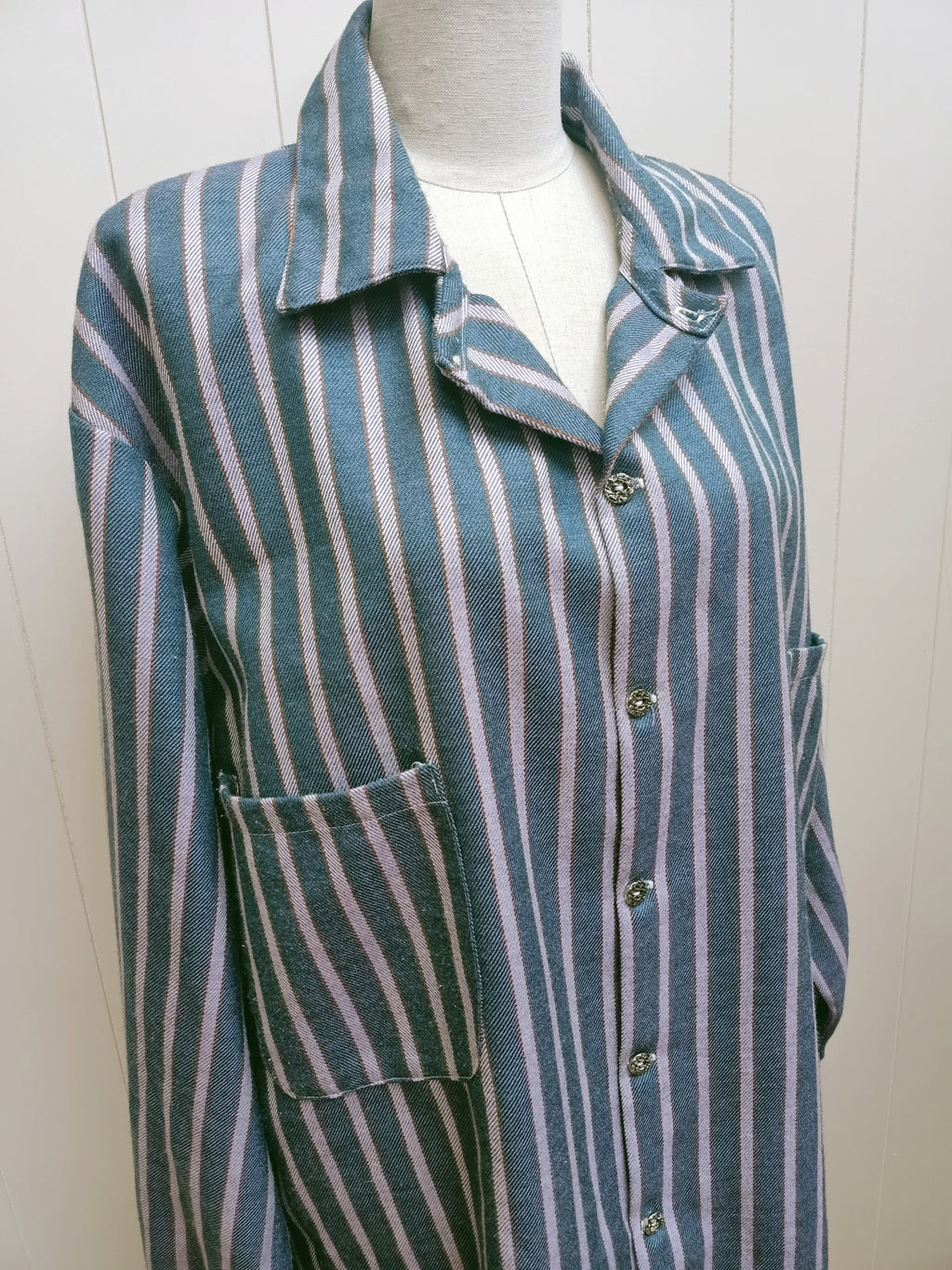 Retro Striped Button Up Shirt