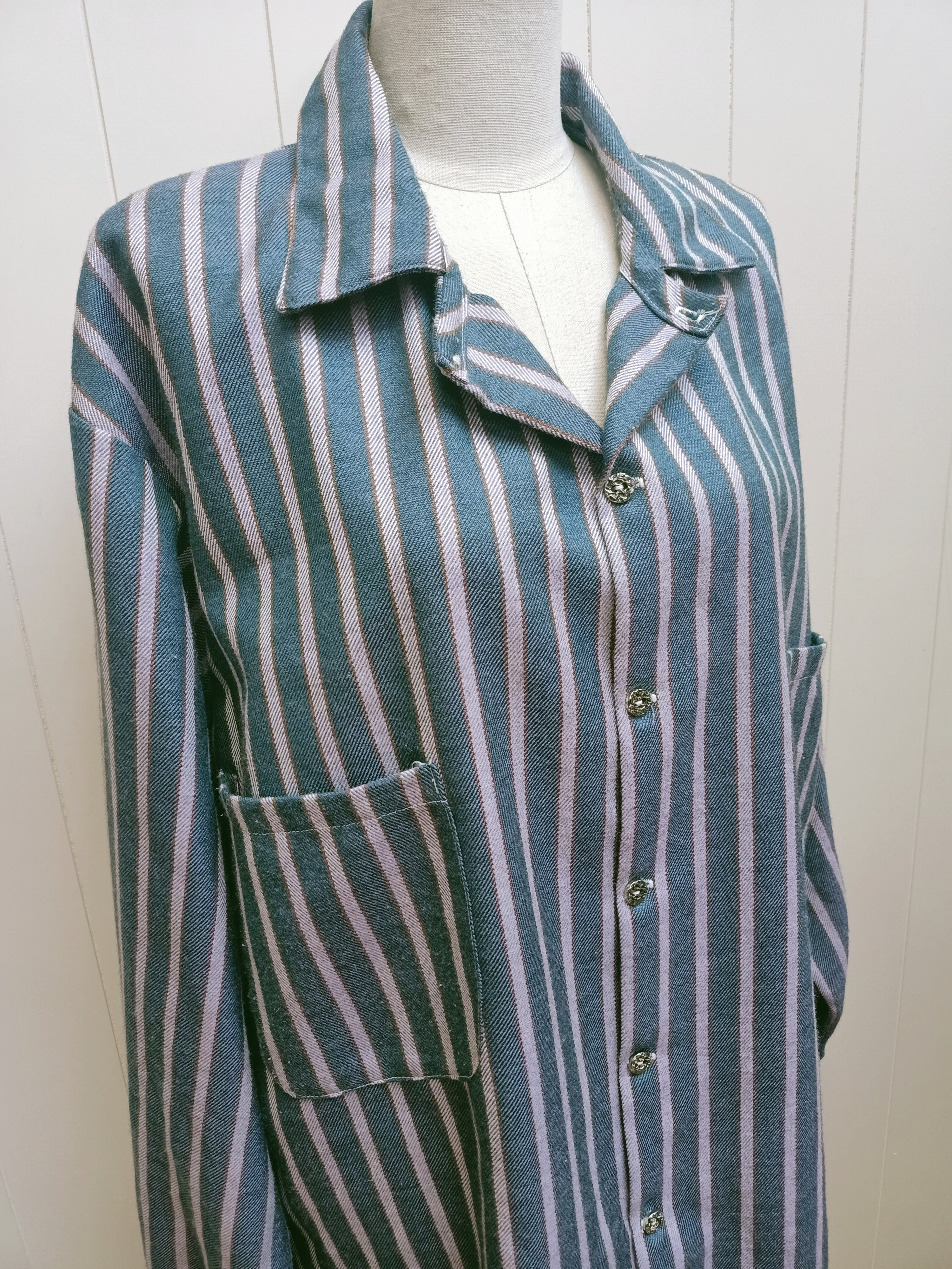 Retro Striped Button Up Shirt