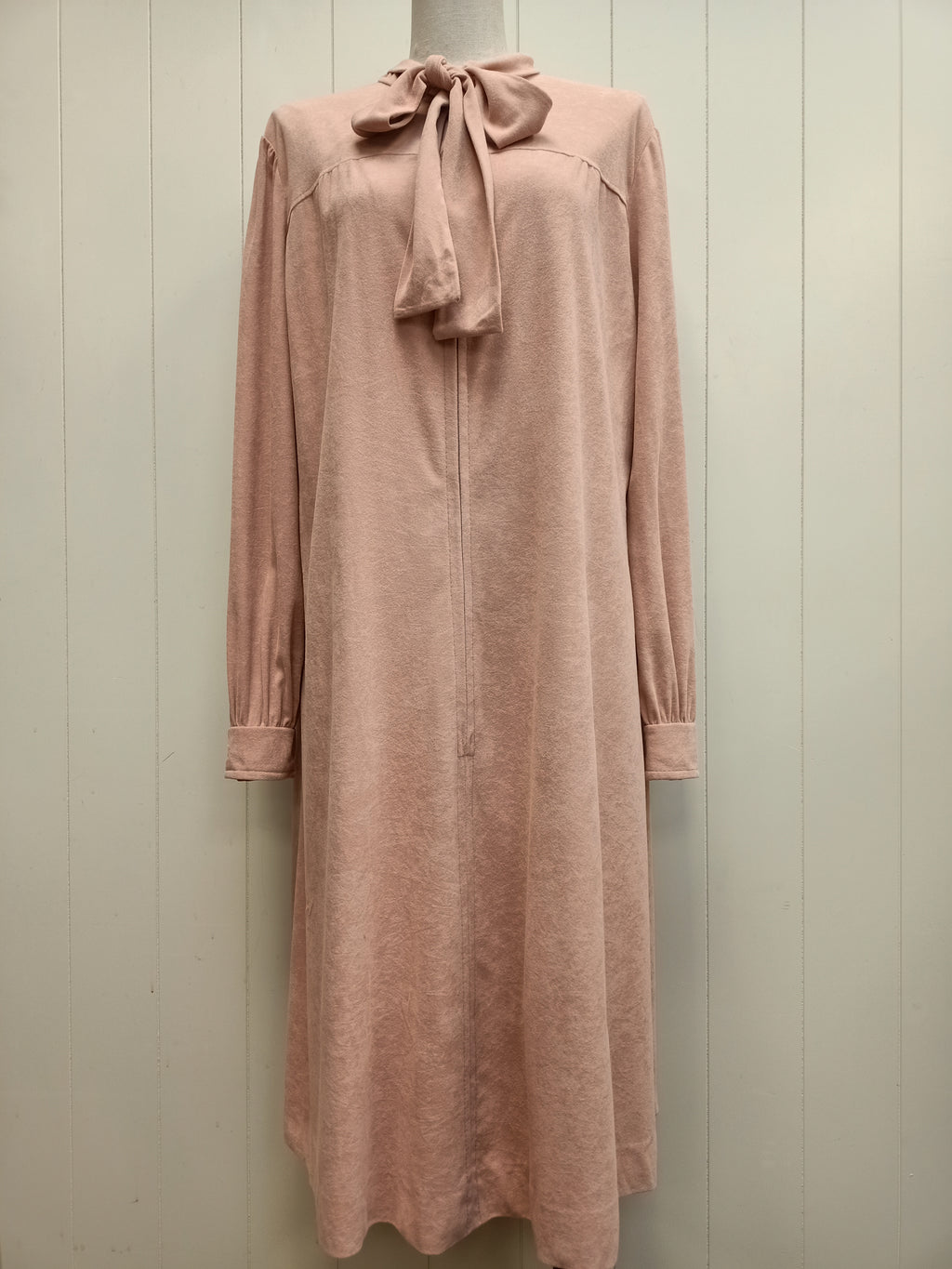 Vintage Sueded Pussycat Bow Dress