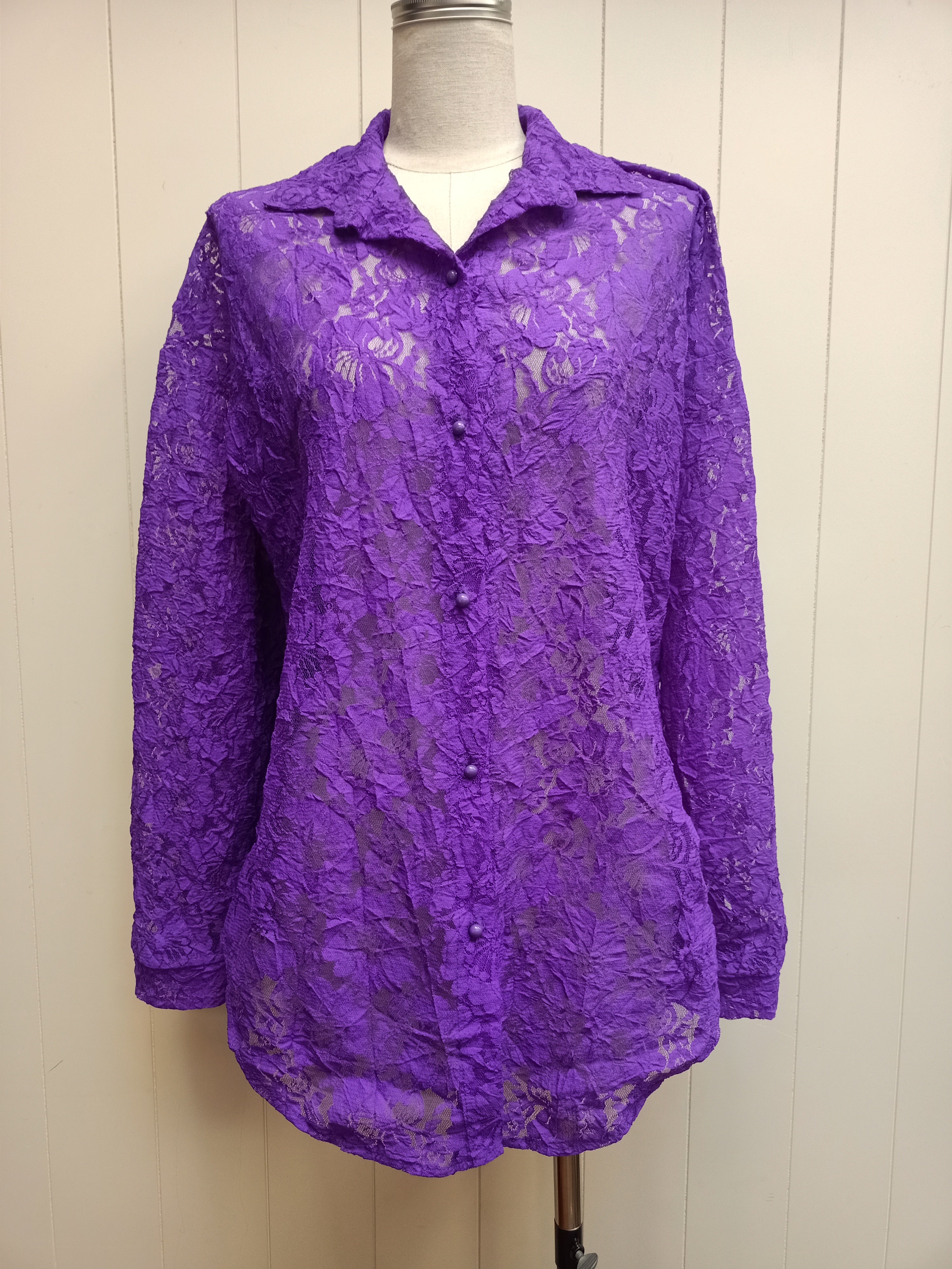 Vintage Purple Lace Shirt