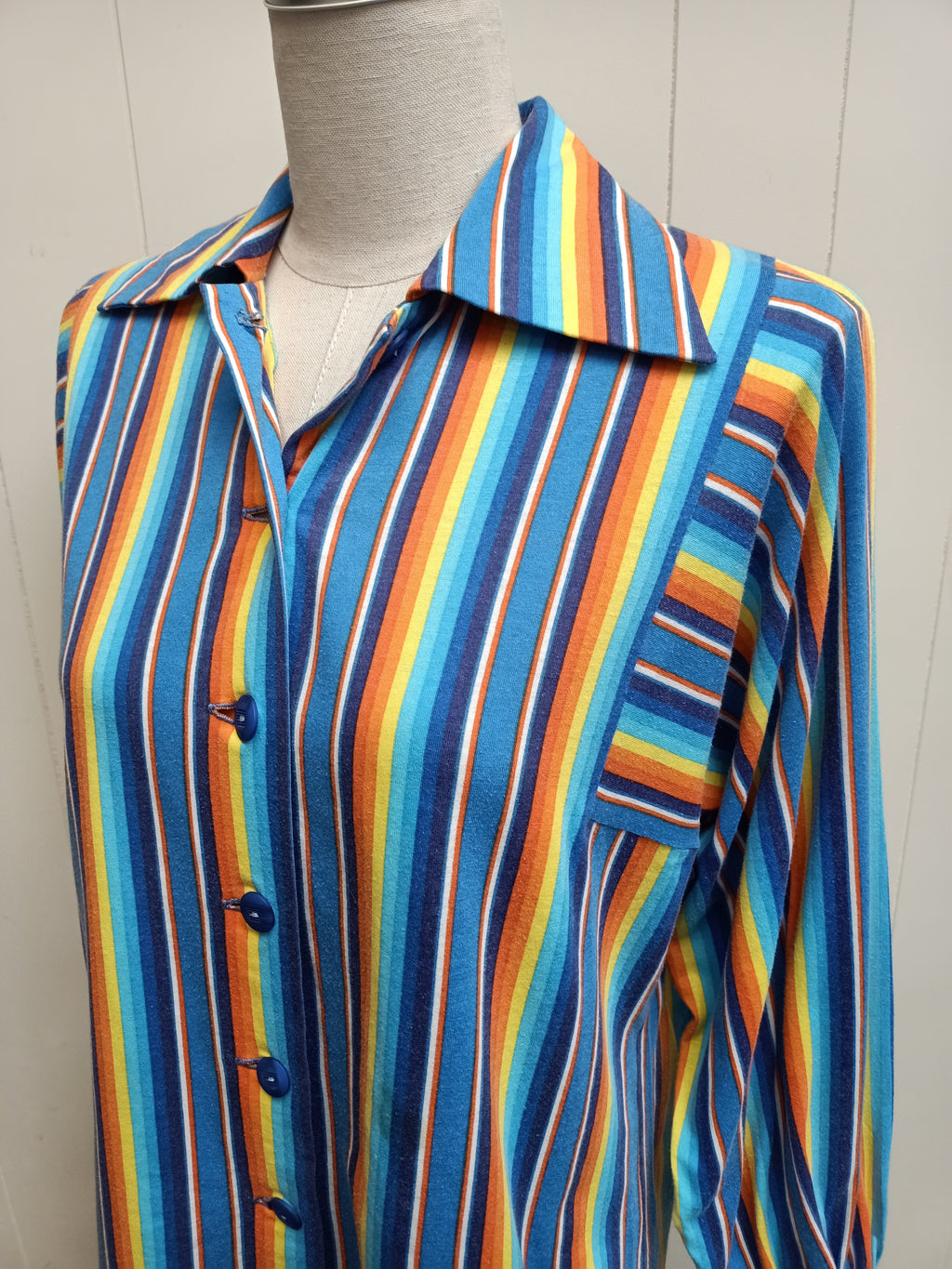 Vintage Rainbow Button Up Shirt