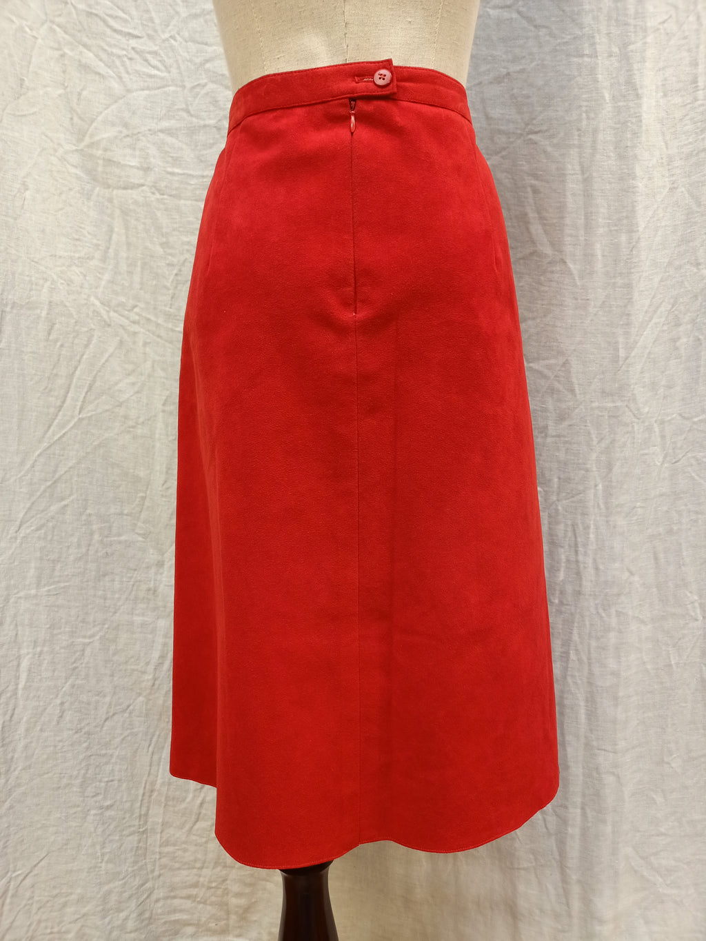 Faux Suede Midi Skirt