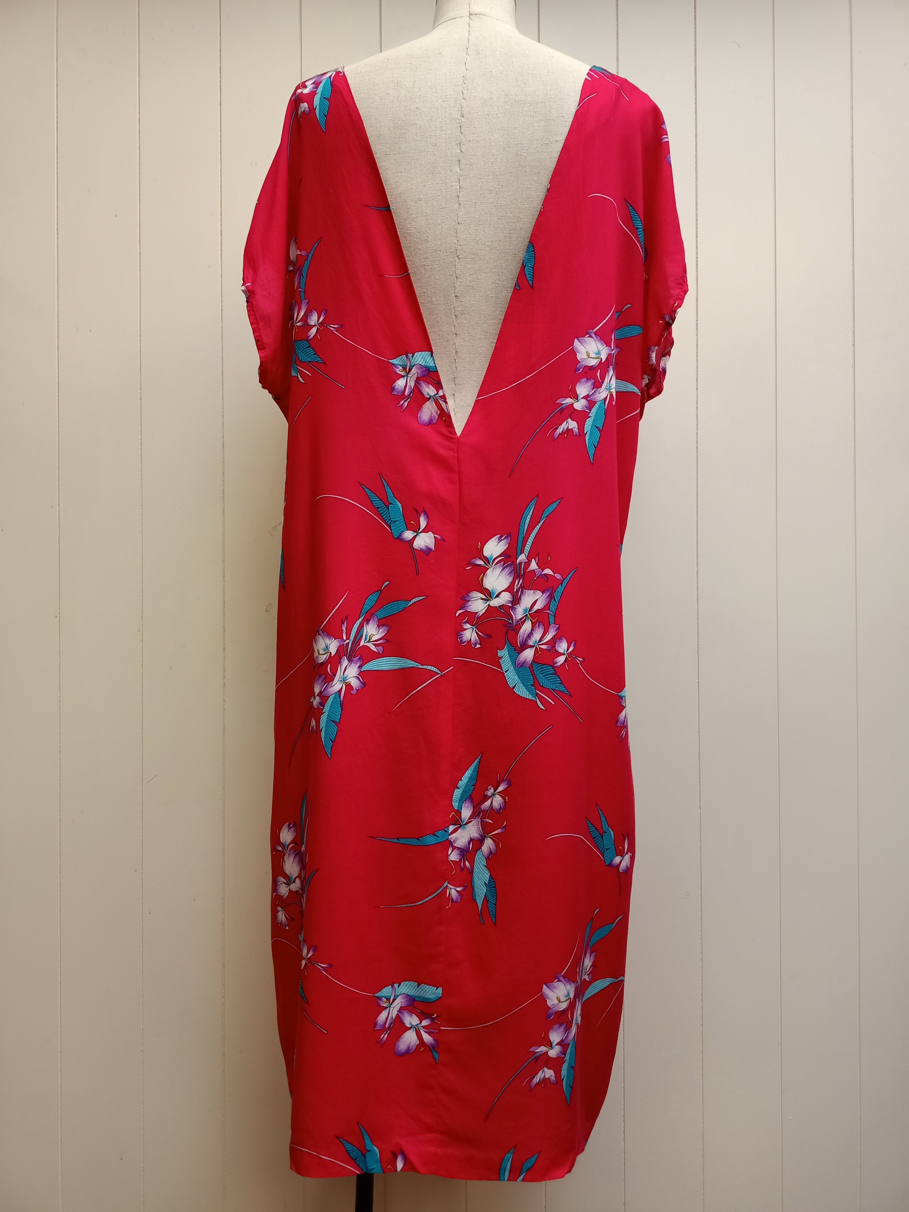 Vintage Low Back Floral Dress