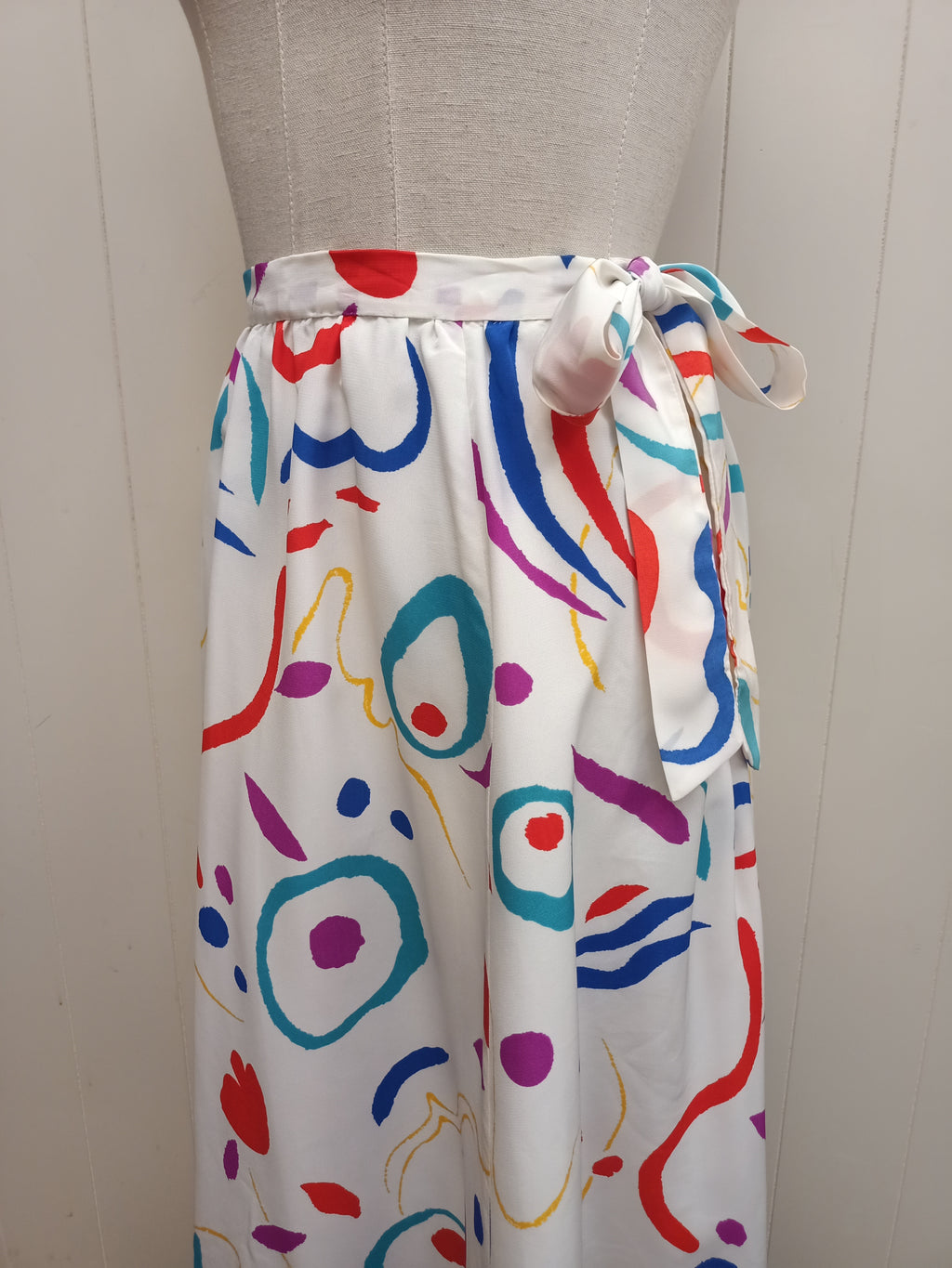 Vintage Abstract Squiggles Skirt