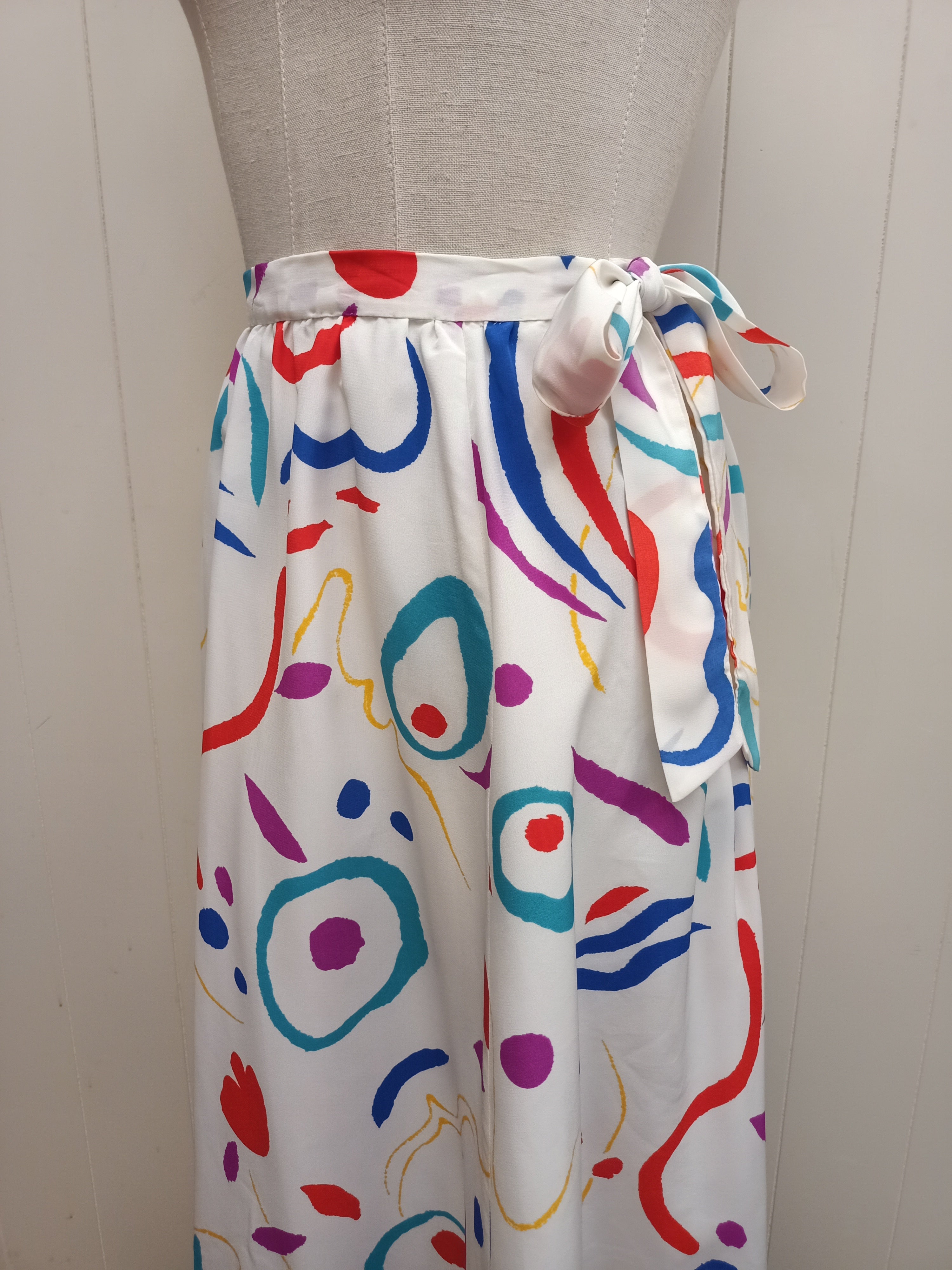 Vintage Abstract Squiggles Skirt