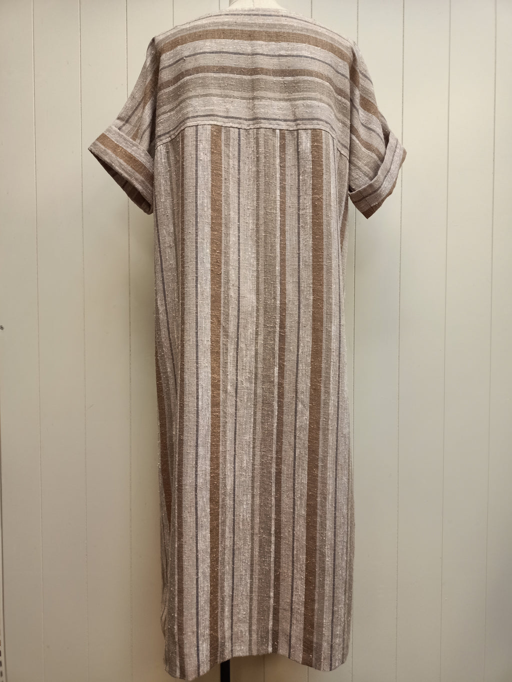 Vintage Slub Striped Dress
