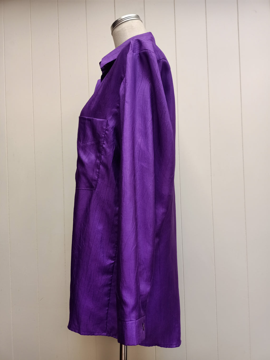 Vintage Hollyhock Crushed Taffeta Shirt