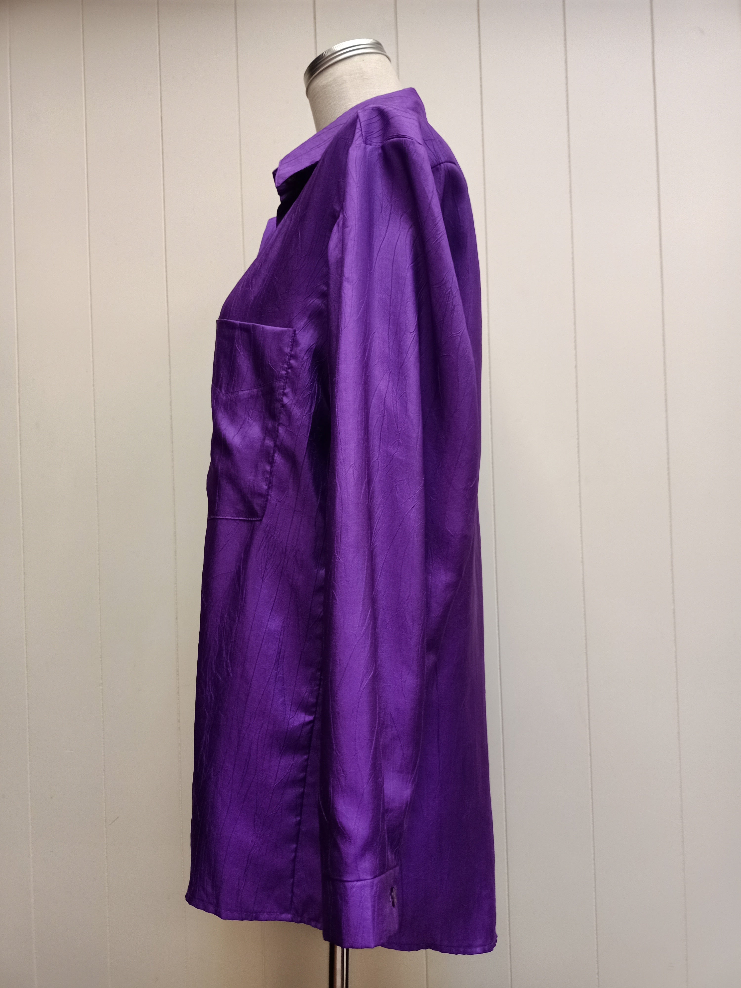Vintage Hollyhock Crushed Taffeta Shirt