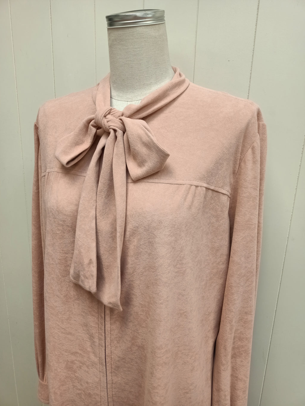 Vintage Sueded Pussycat Bow Dress