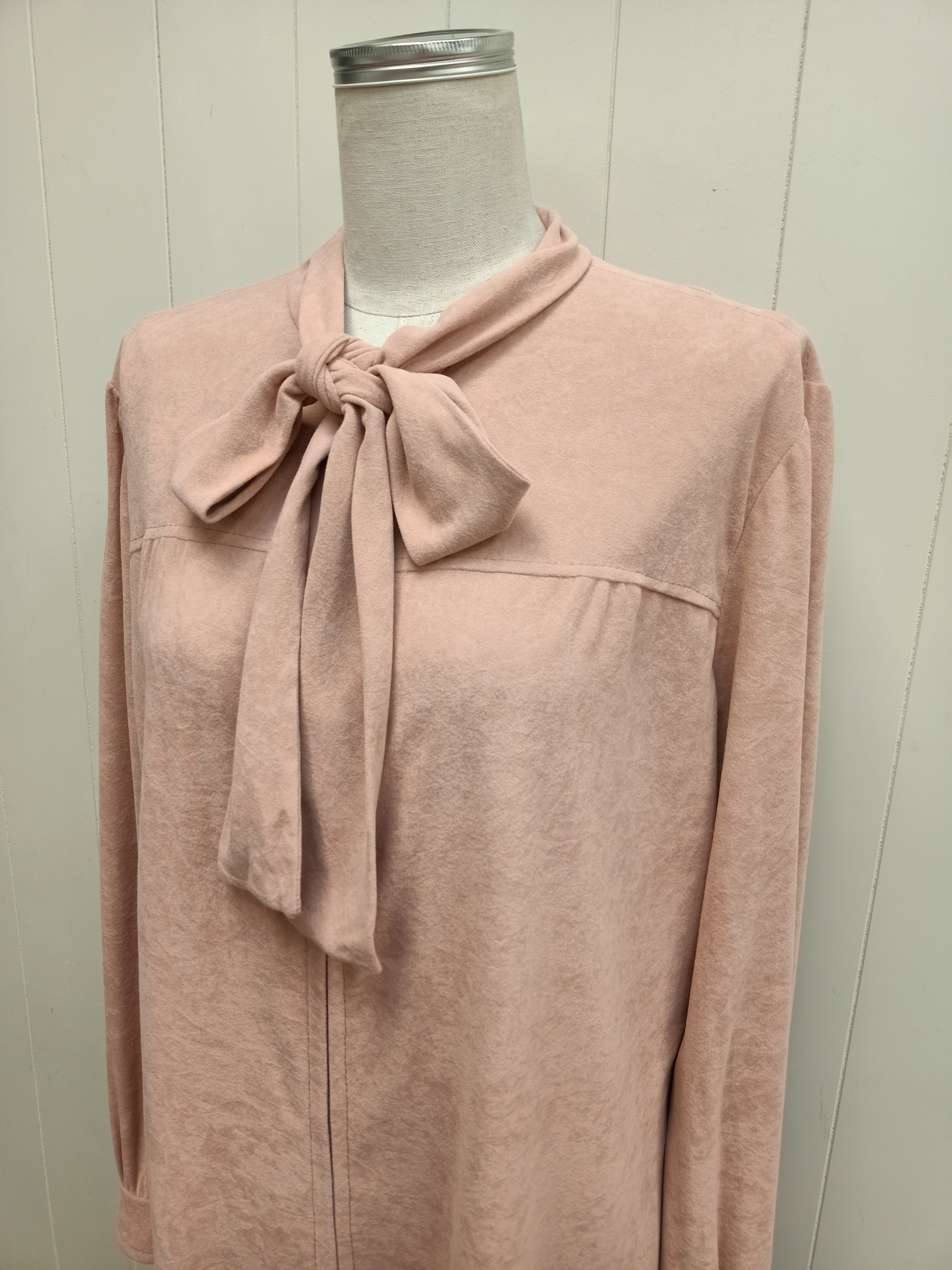 Vintage Sueded Pussycat Bow Dress