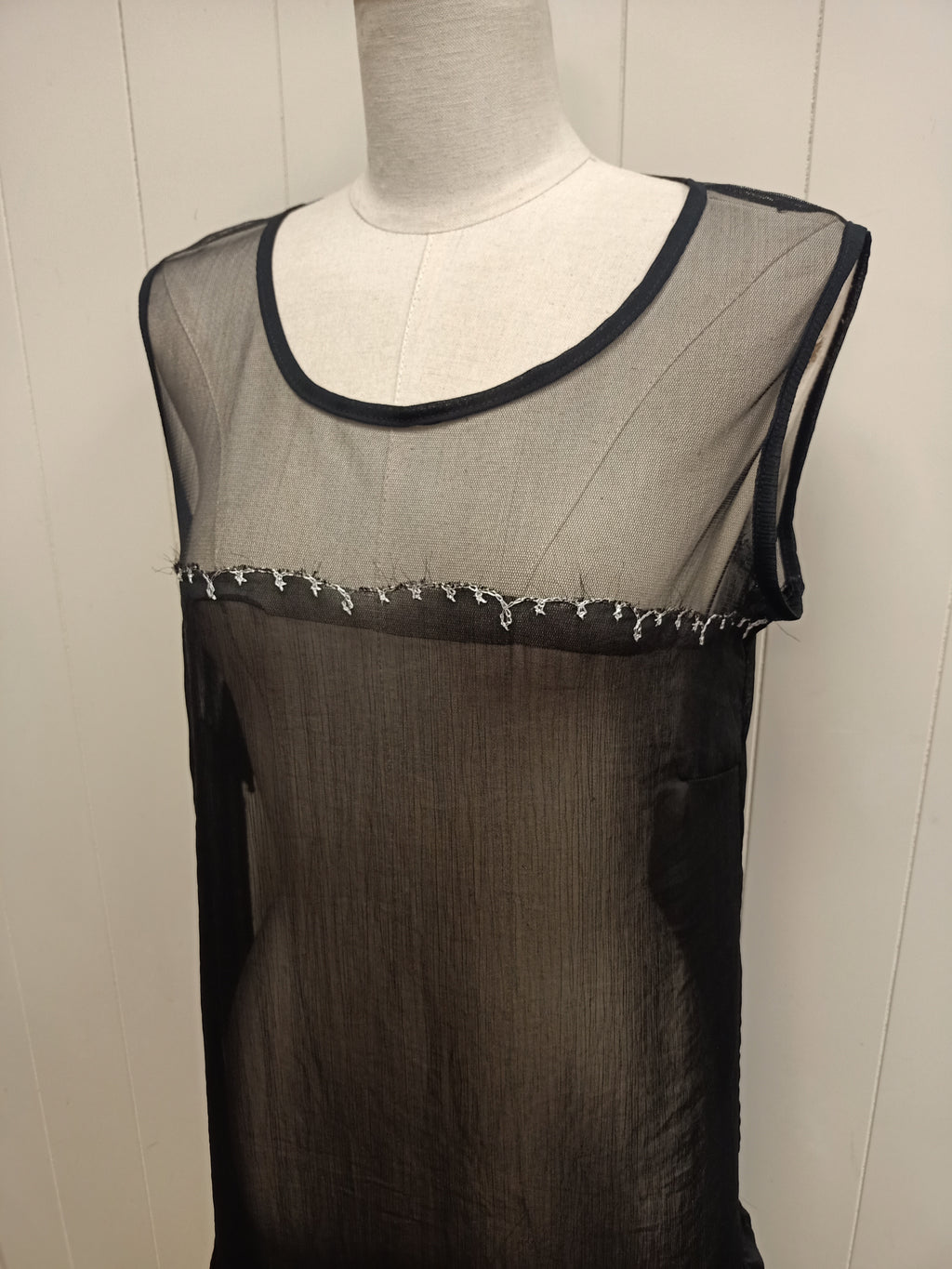 Barkins Ruffle Chiffon Dress