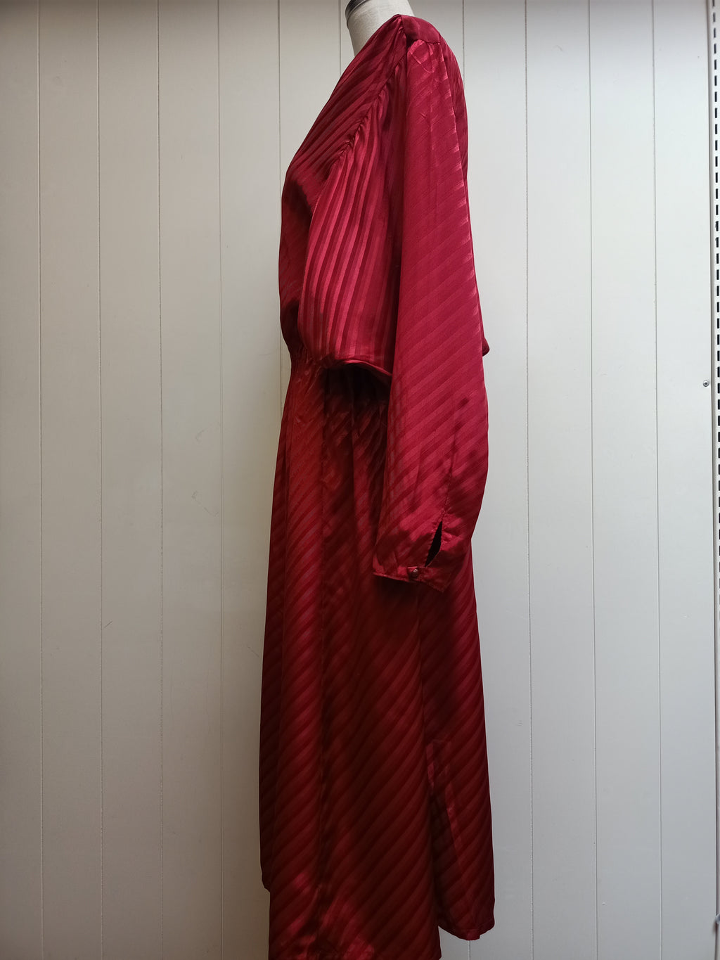 Vintage Striped Maroon Dress