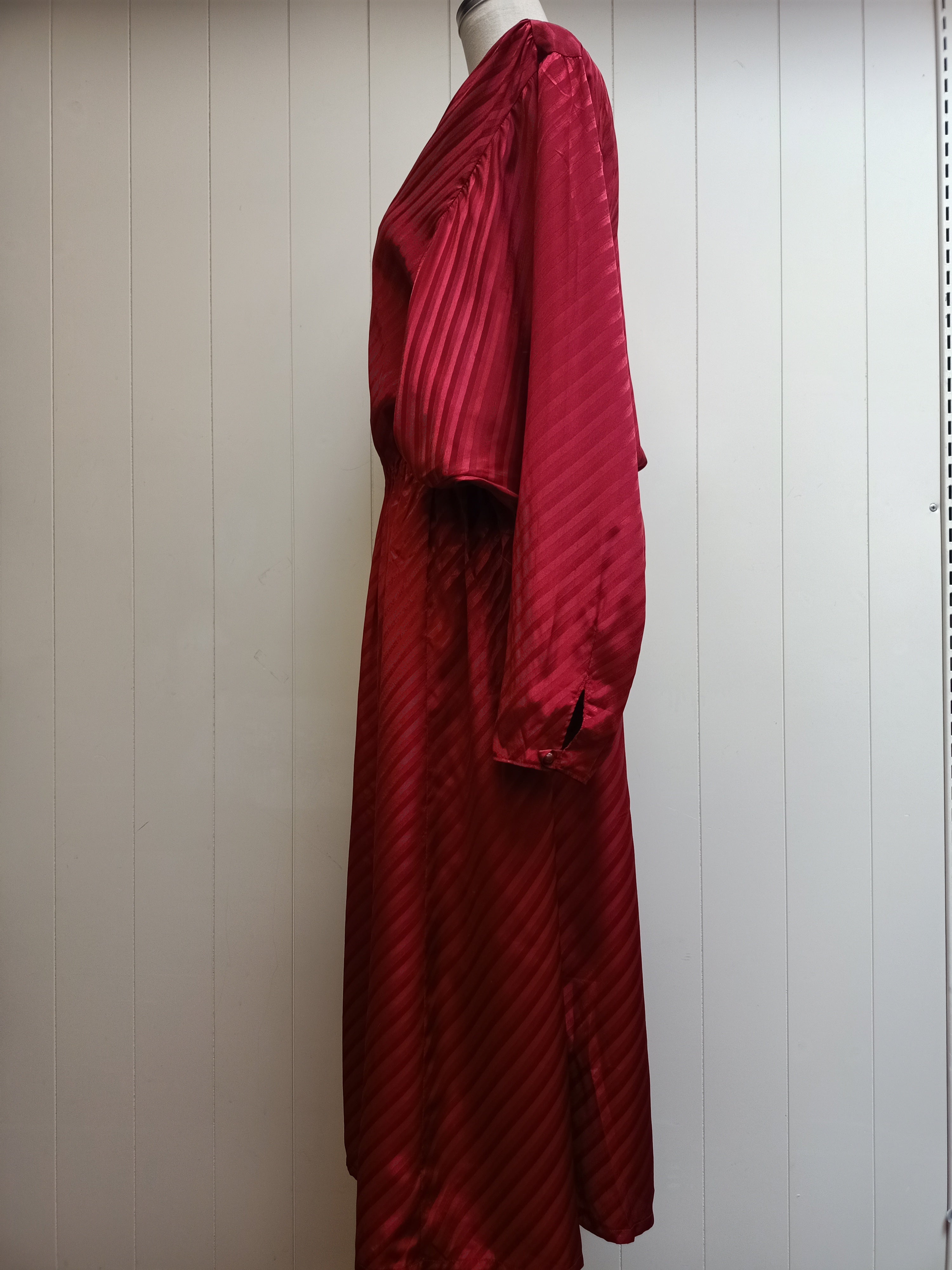 Vintage Striped Maroon Dress