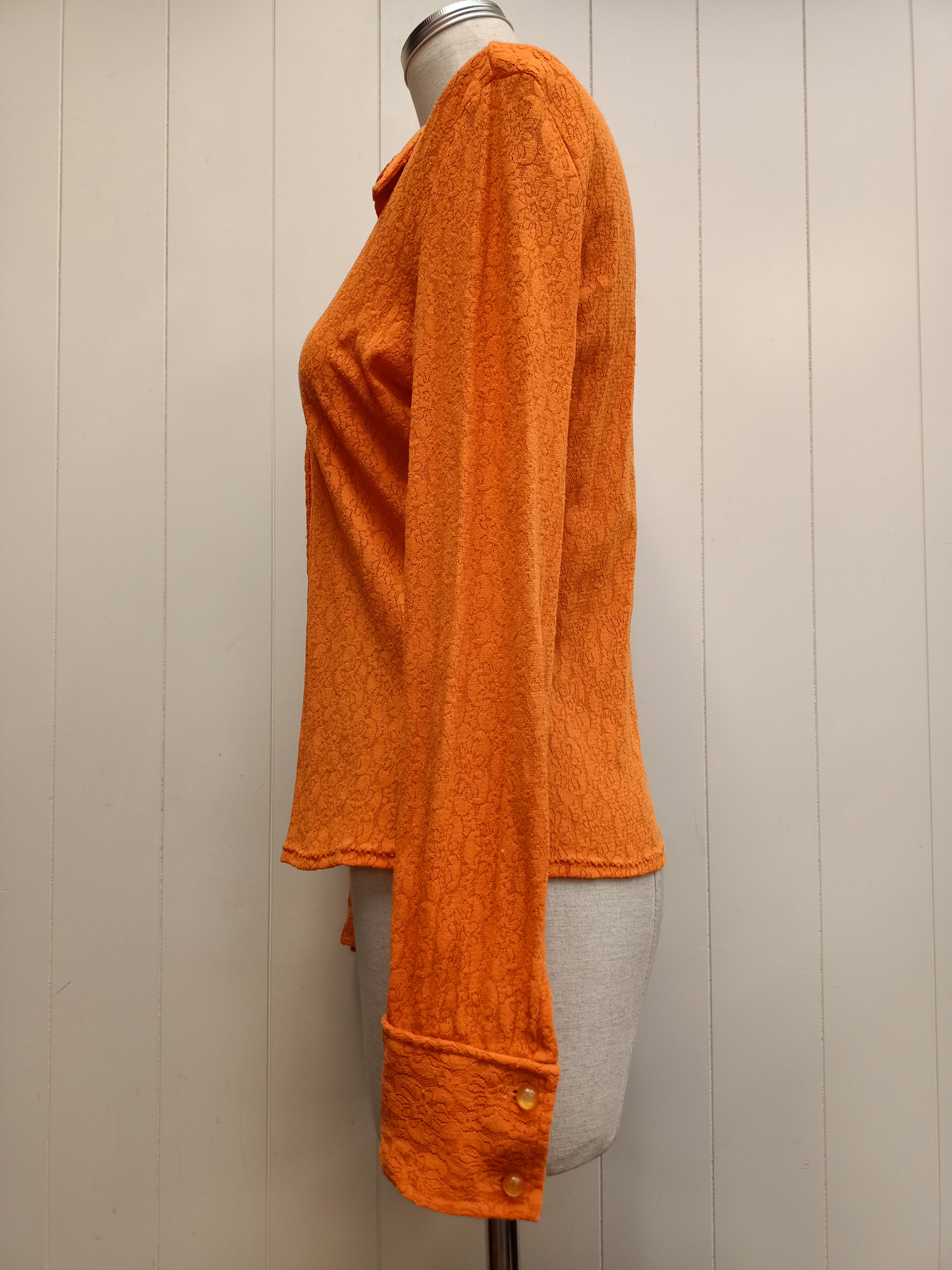 Vintage Orange Lace Shirt