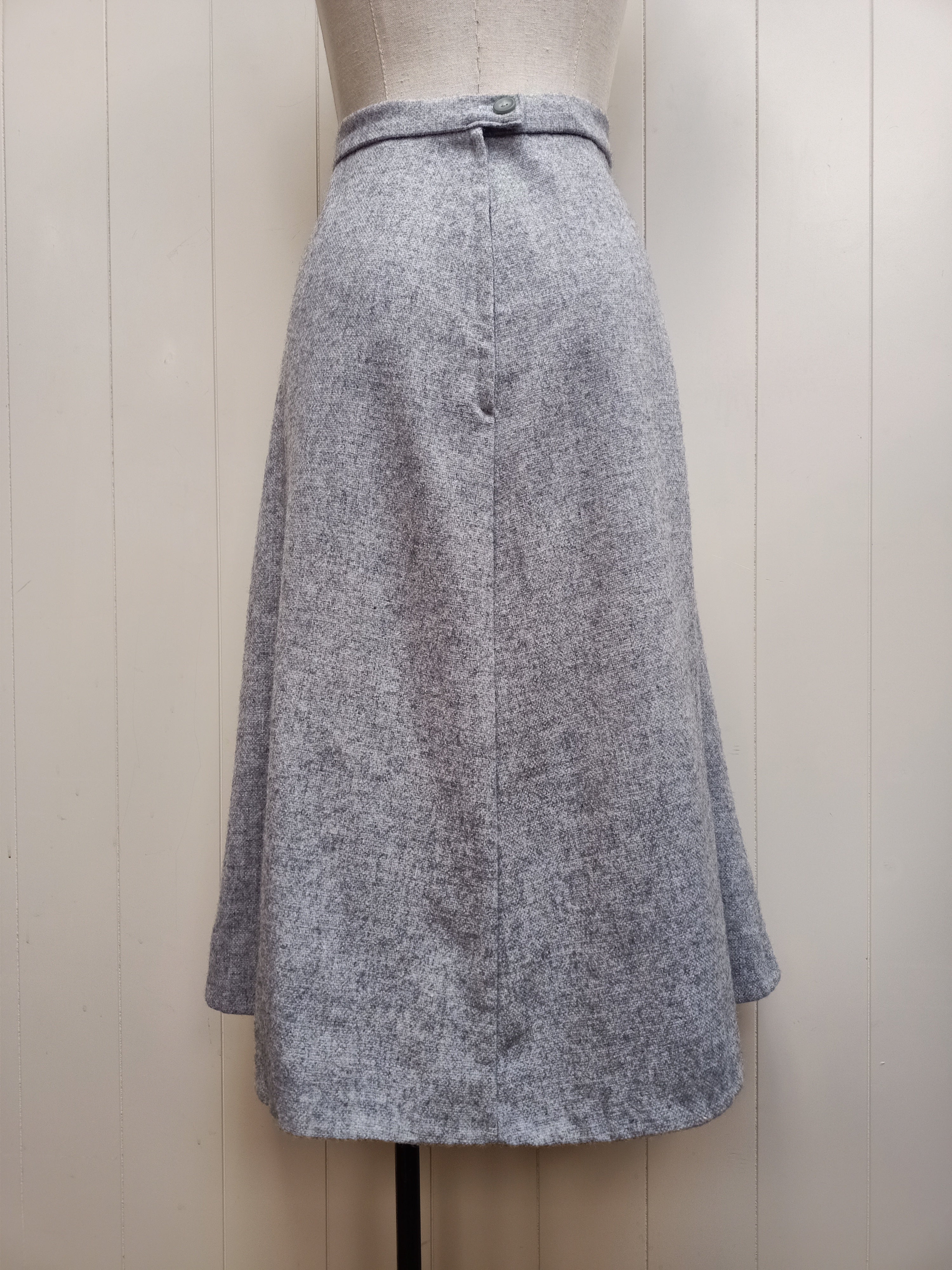 Vintage Grey Tweed Skirt