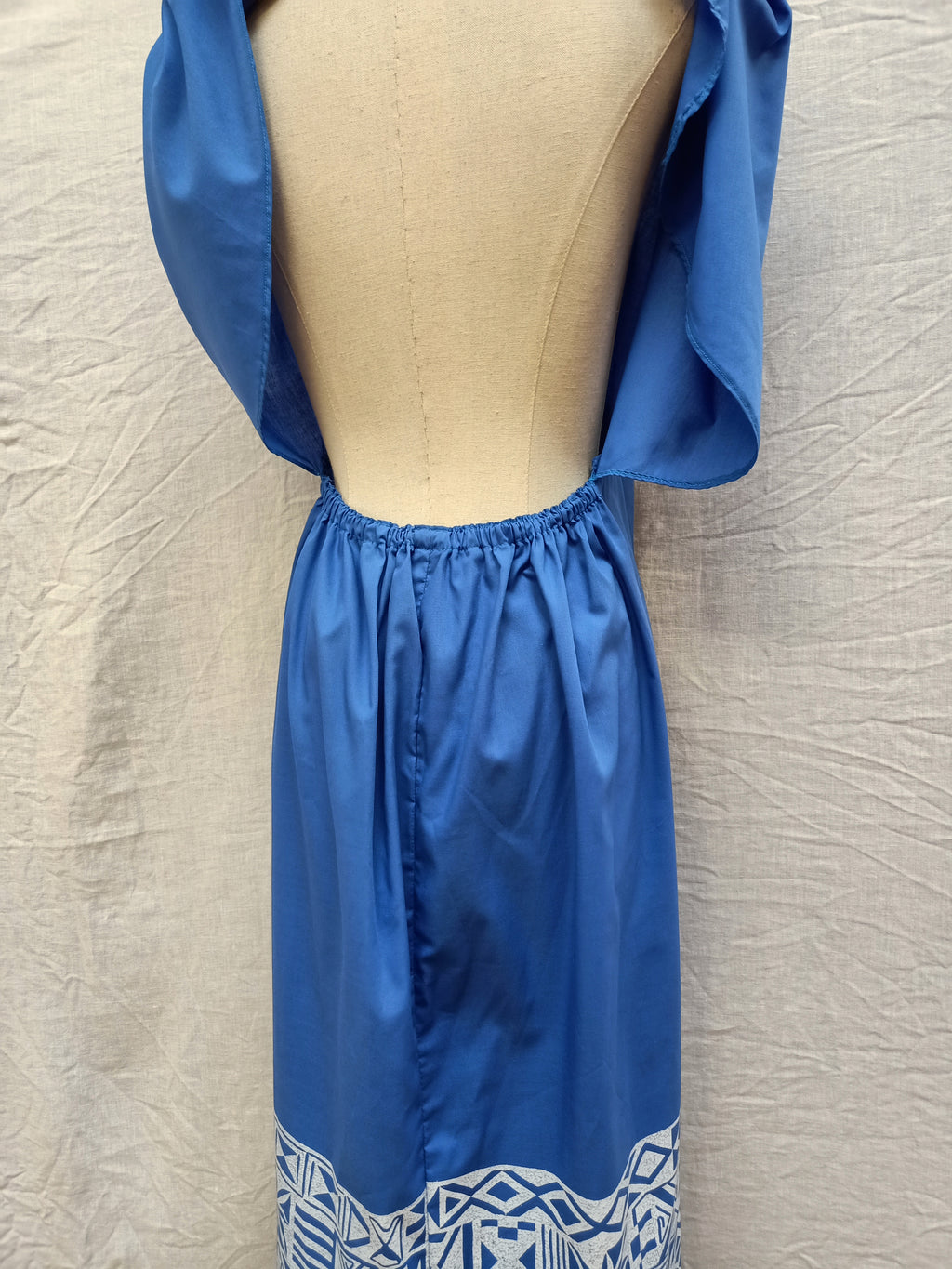 Retro Blue Floral Dress