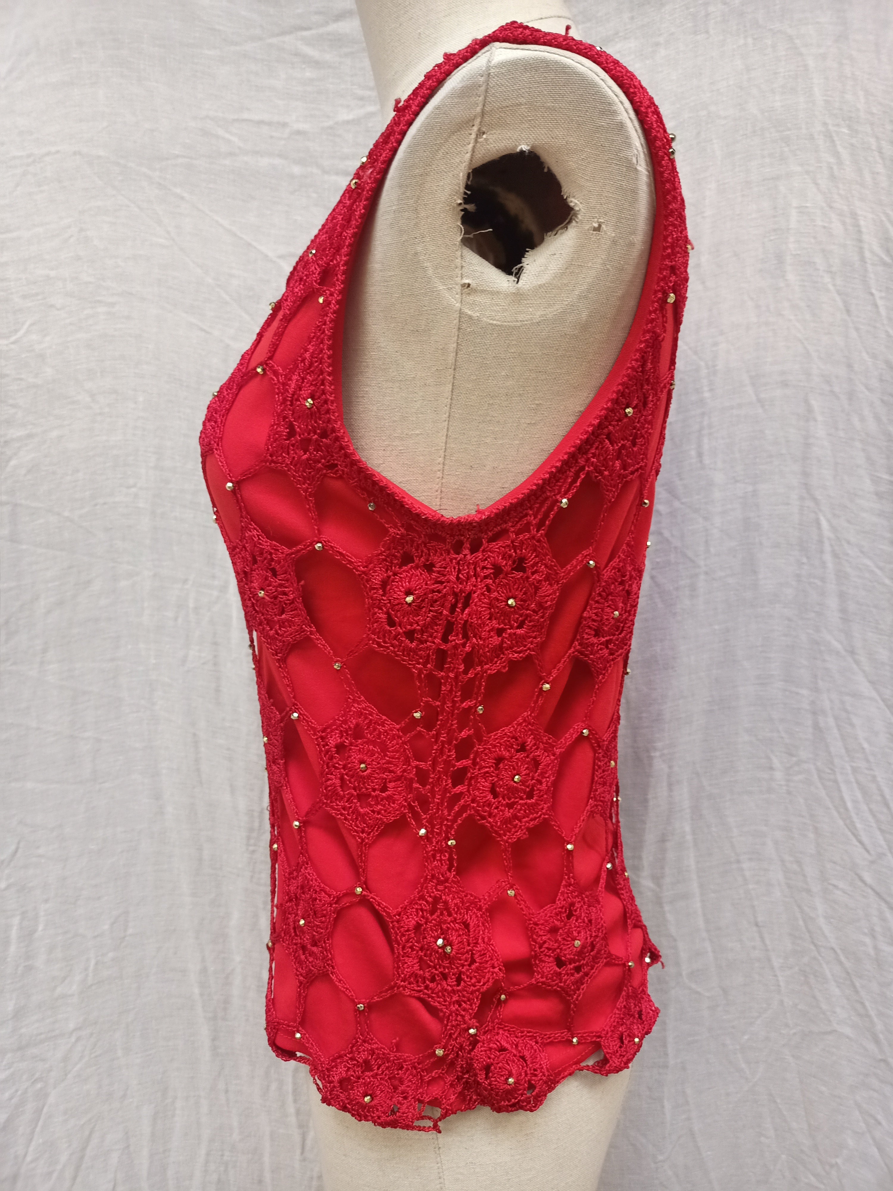 Beaded Crochet Shirt