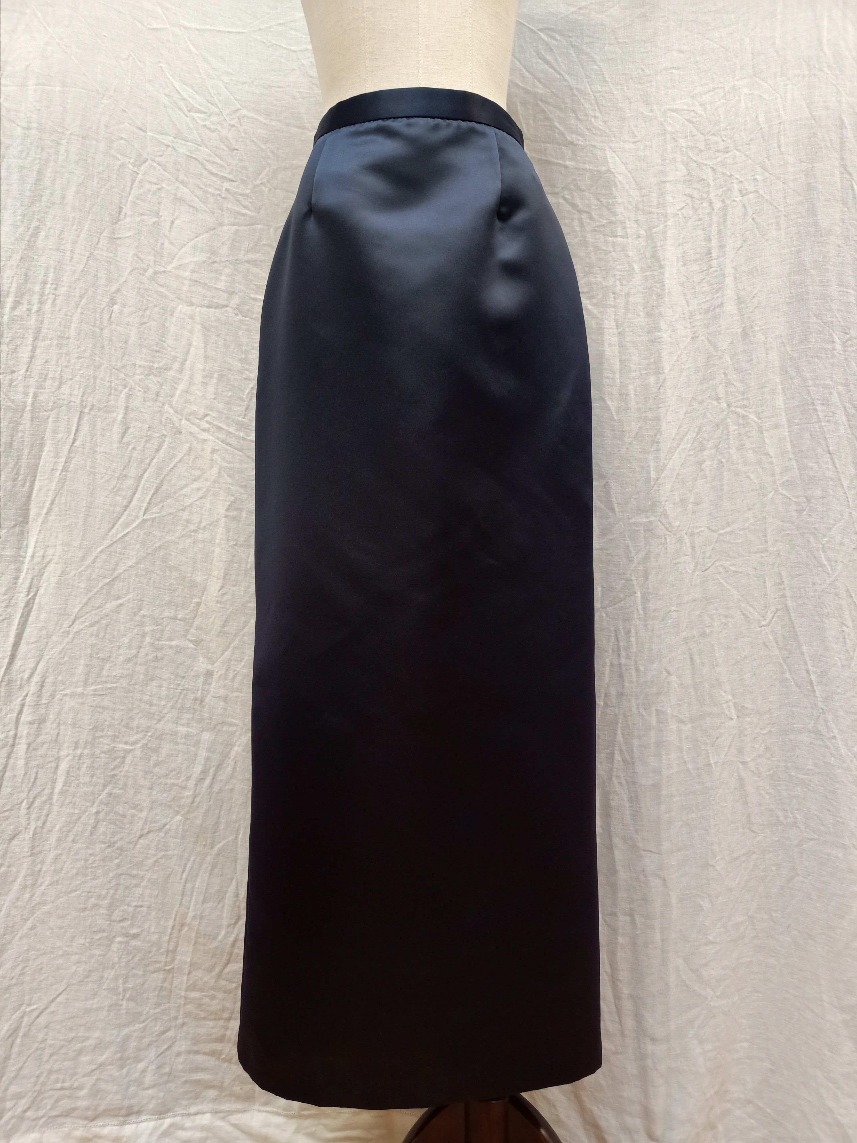 K Separates Navy Satin Skirt