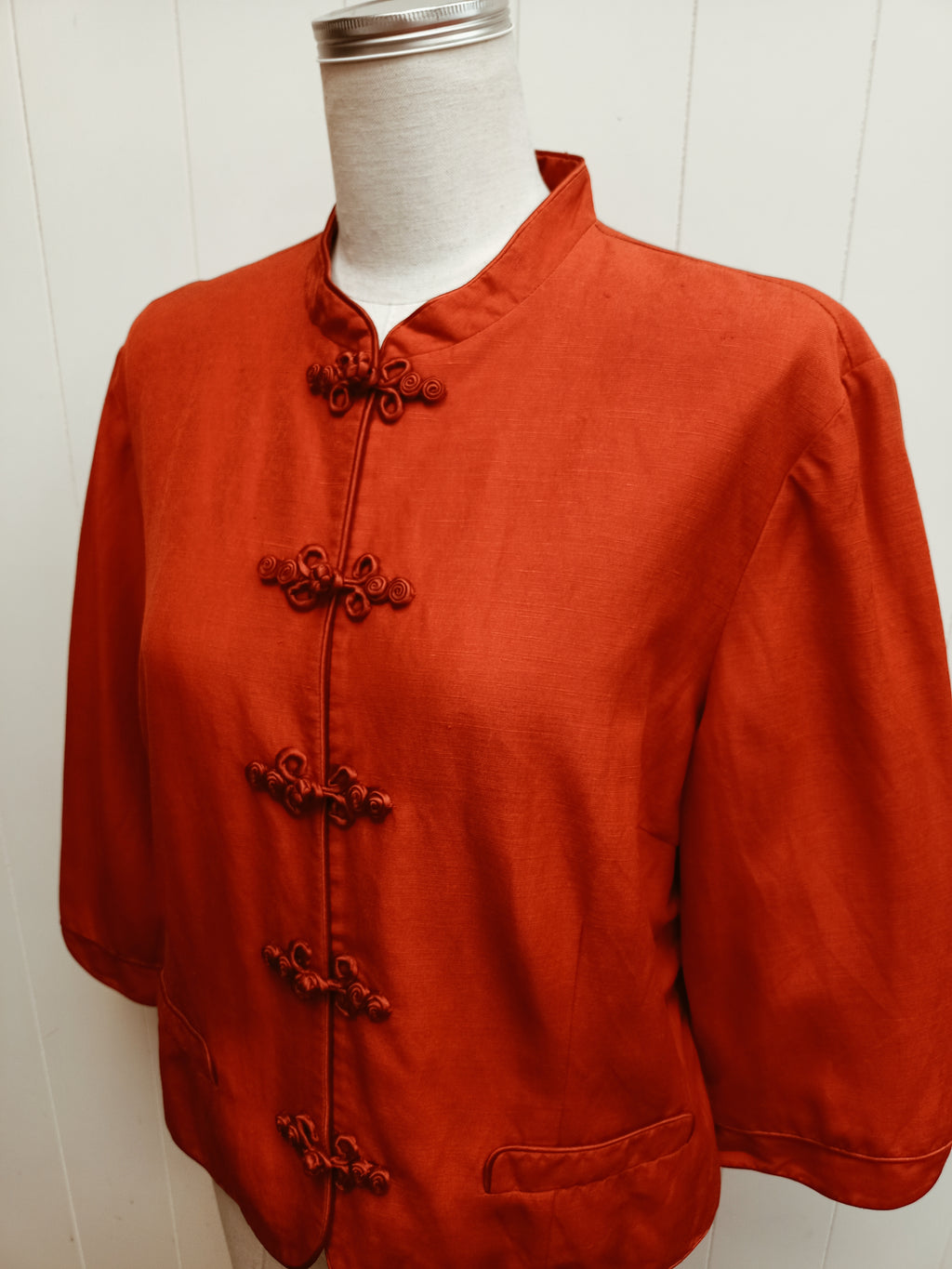 Monsoon Rust Silk Linen Jacket