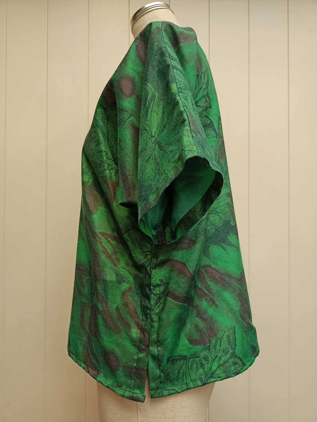 Vintage Green Abstract Button Up Shirt