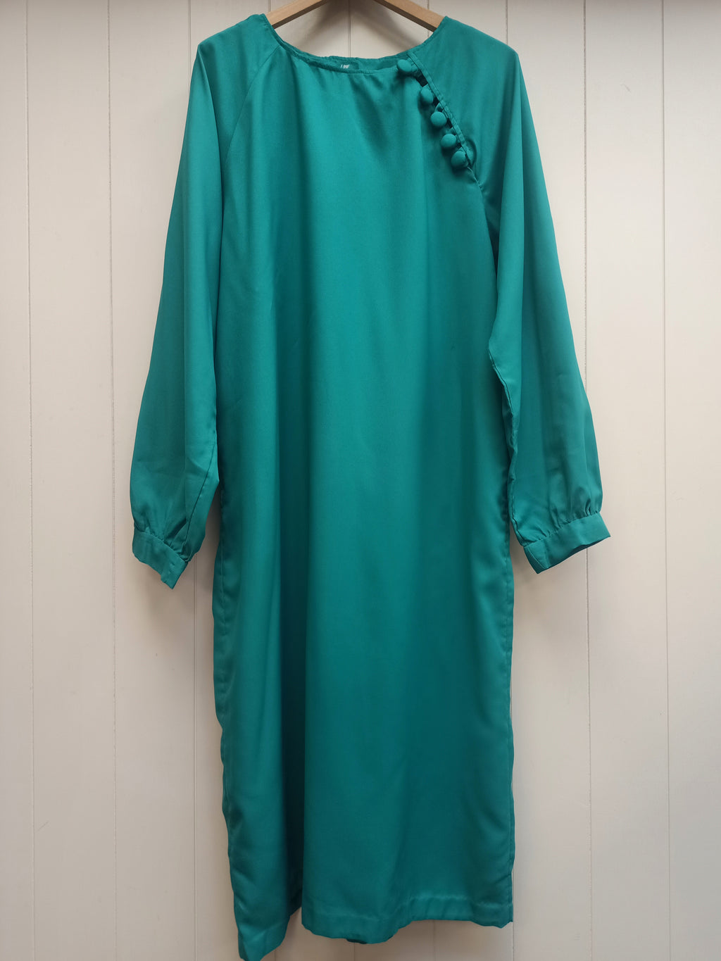 Vintage Teal Button Dress