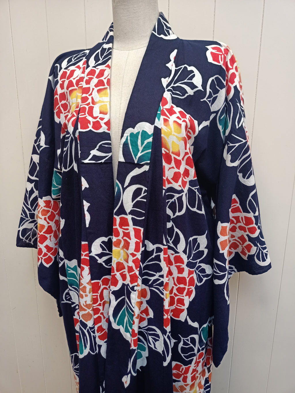 Vintage Navy Floral Kimono