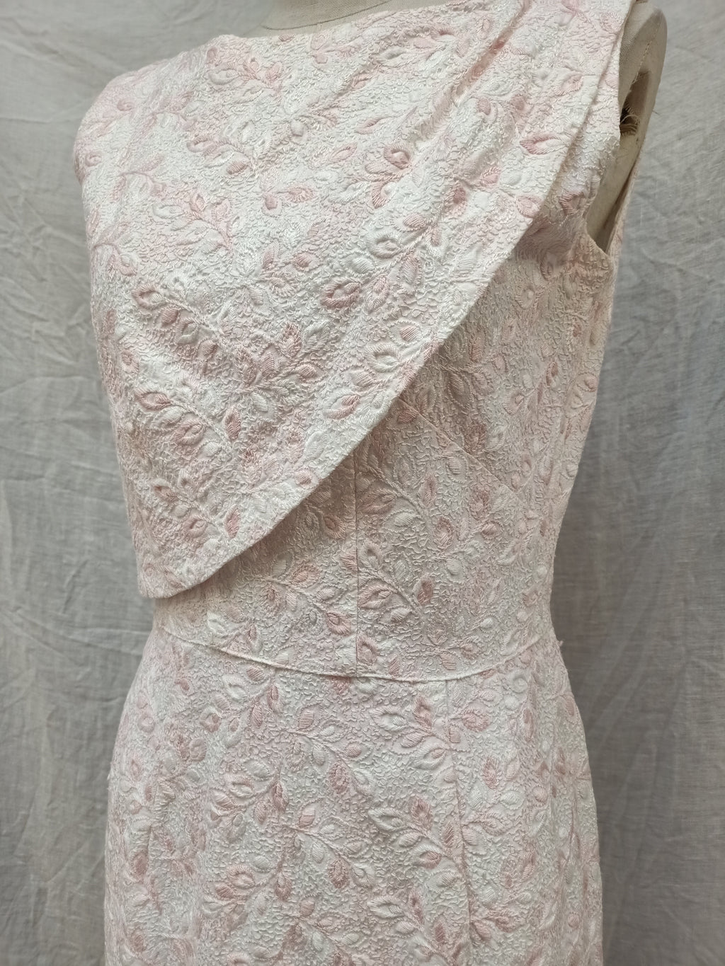 Vintage Pink Jacquard Dress