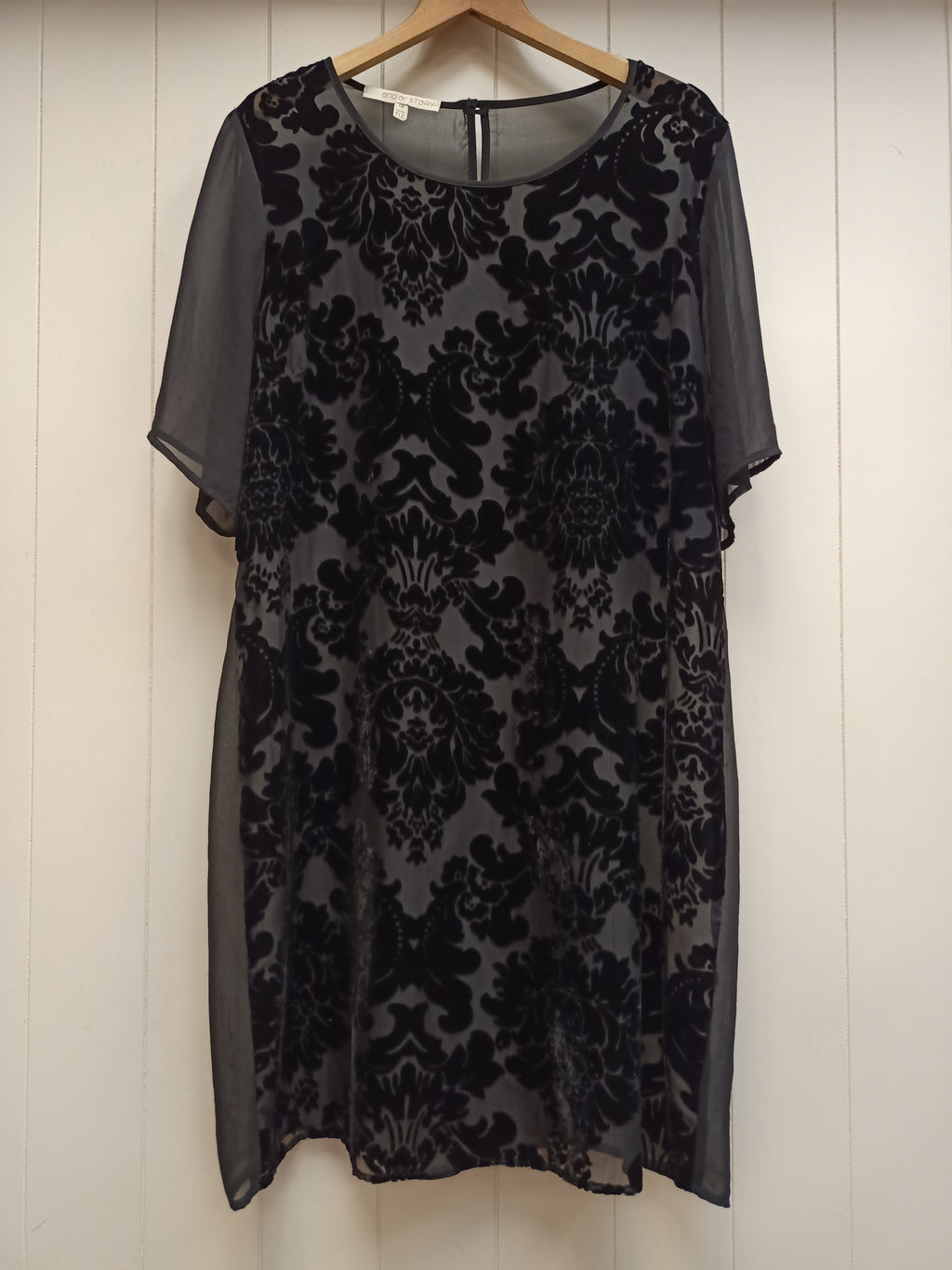 End of Story Sheer Velvet Dress