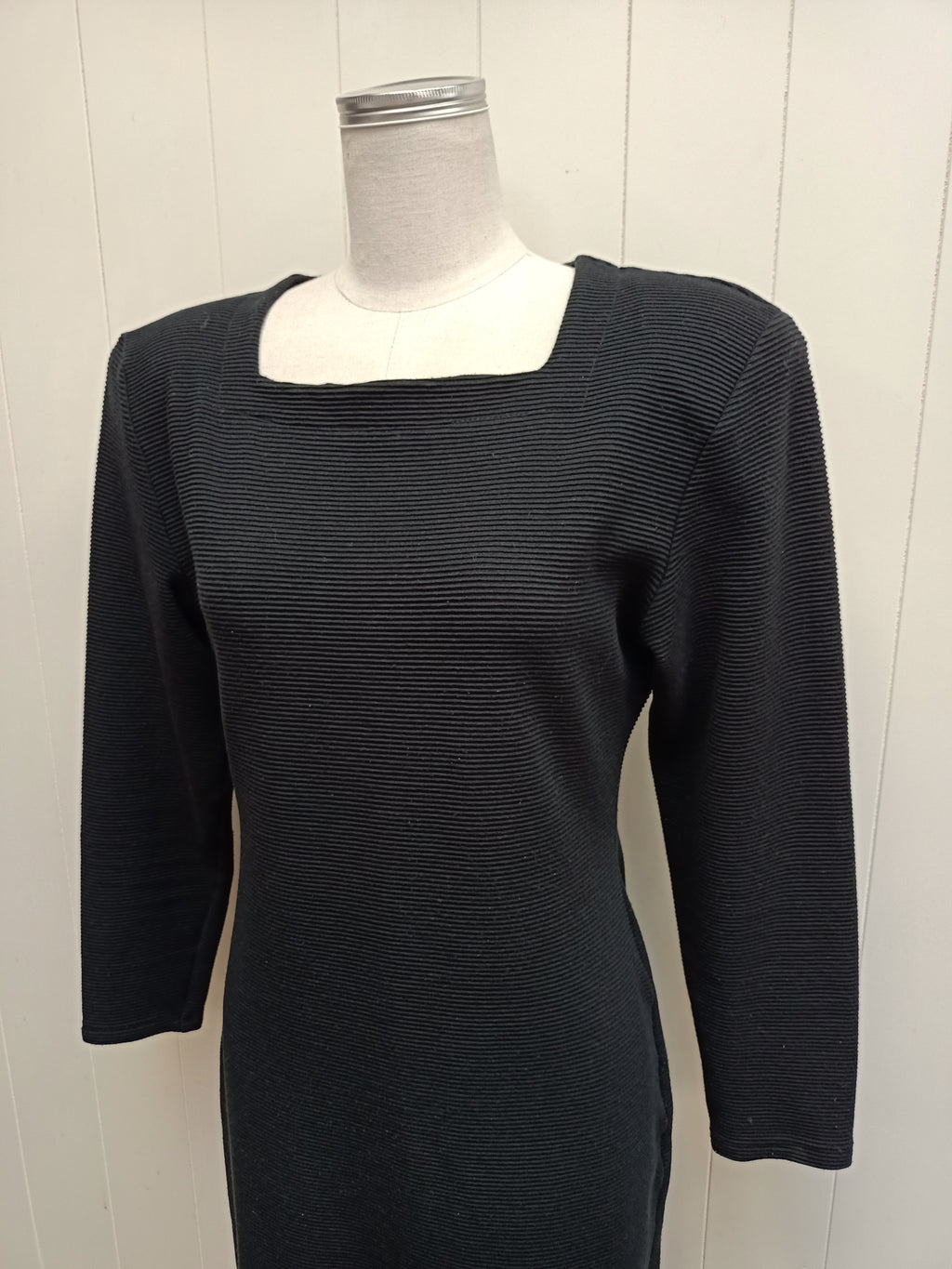 Vintage Rampage Black Striped Texture Dress