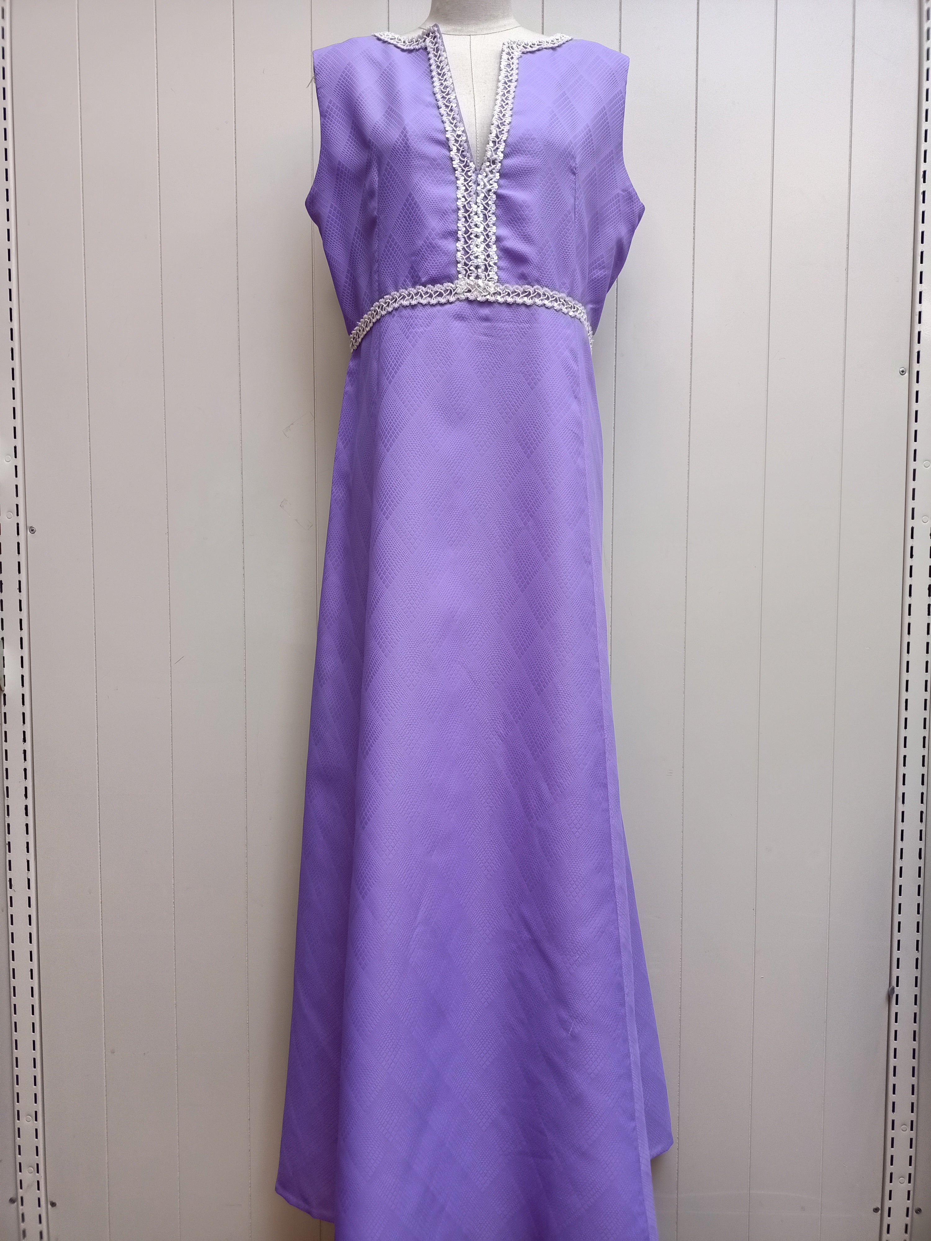Vintage Purple Bejeweled Maxi Dress