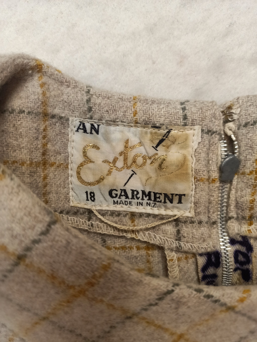 Vintage An Exton Garment Windowpane Dress