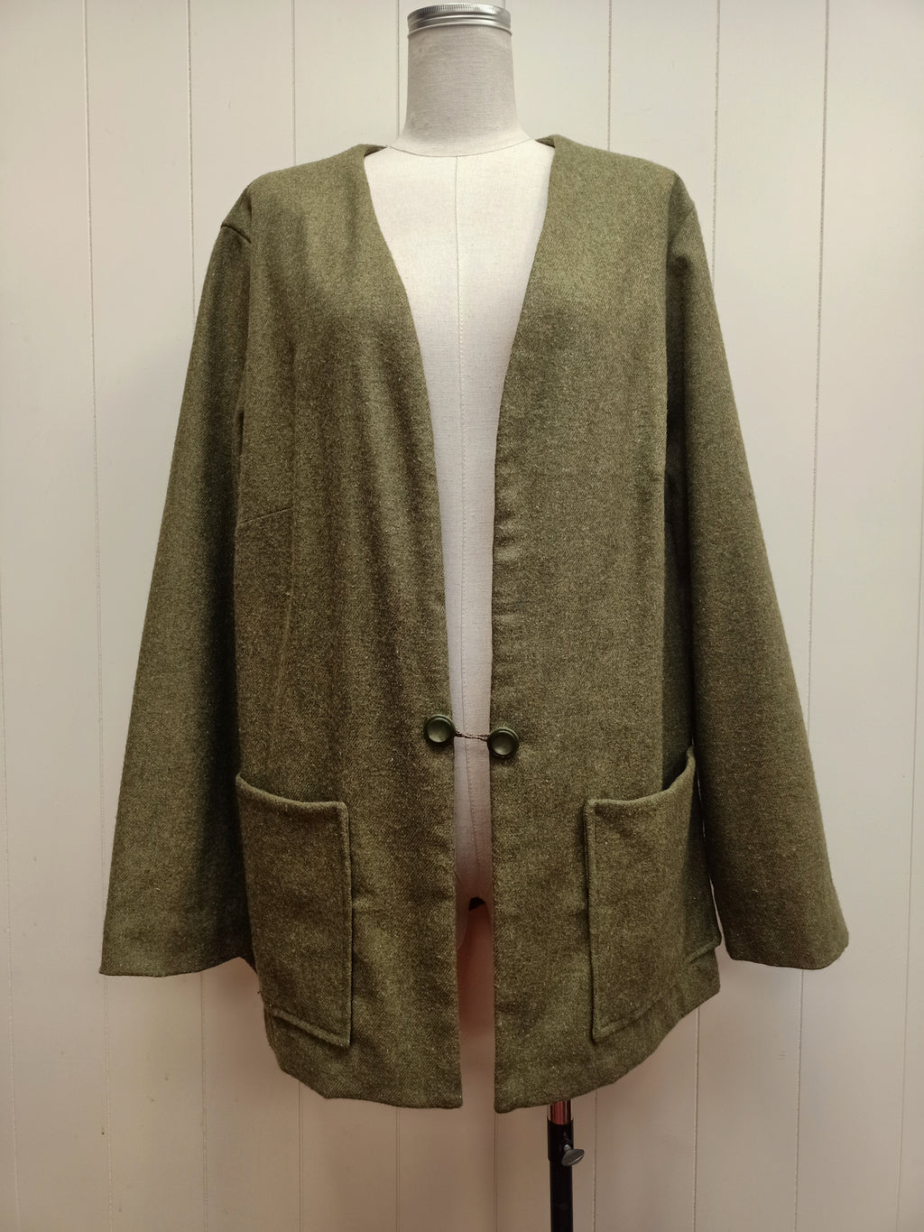 Vintage Green Open Jacket
