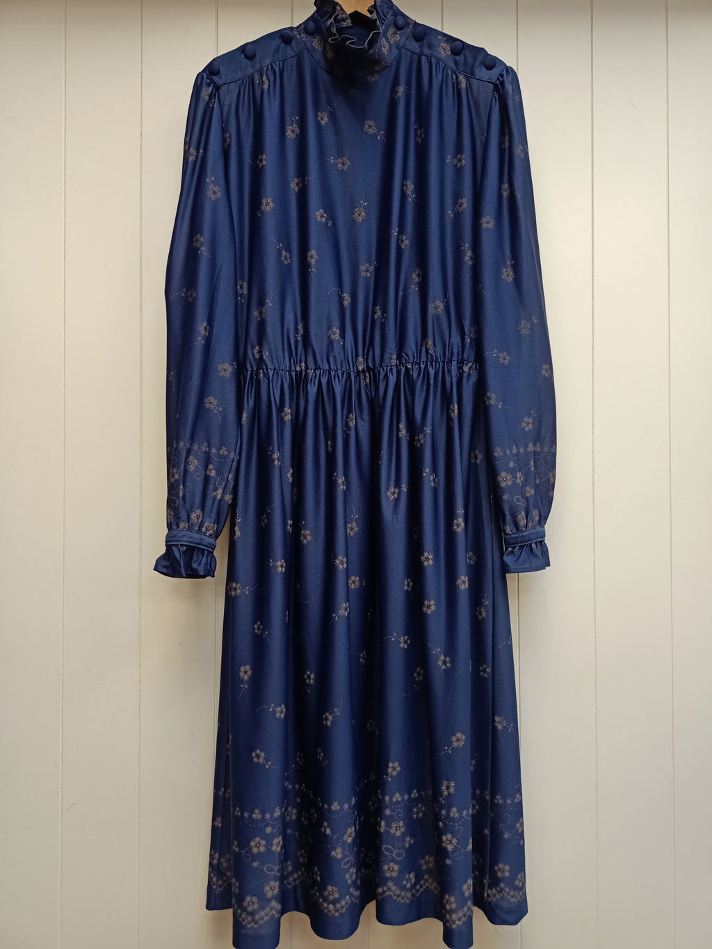 Vintage Bonds The Knitmaker Navy Floral Dress