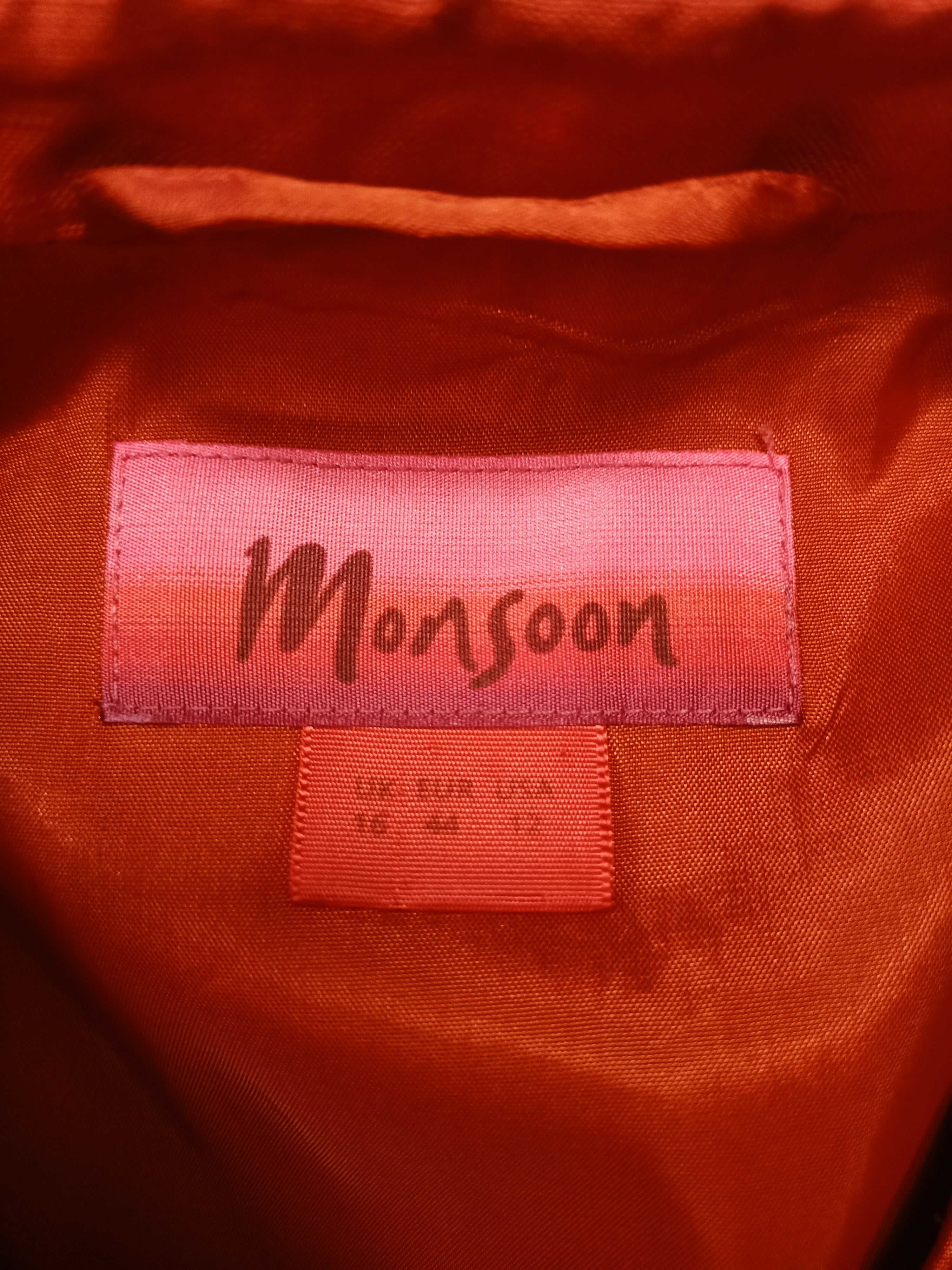 Monsoon Rust Silk Linen Jacket