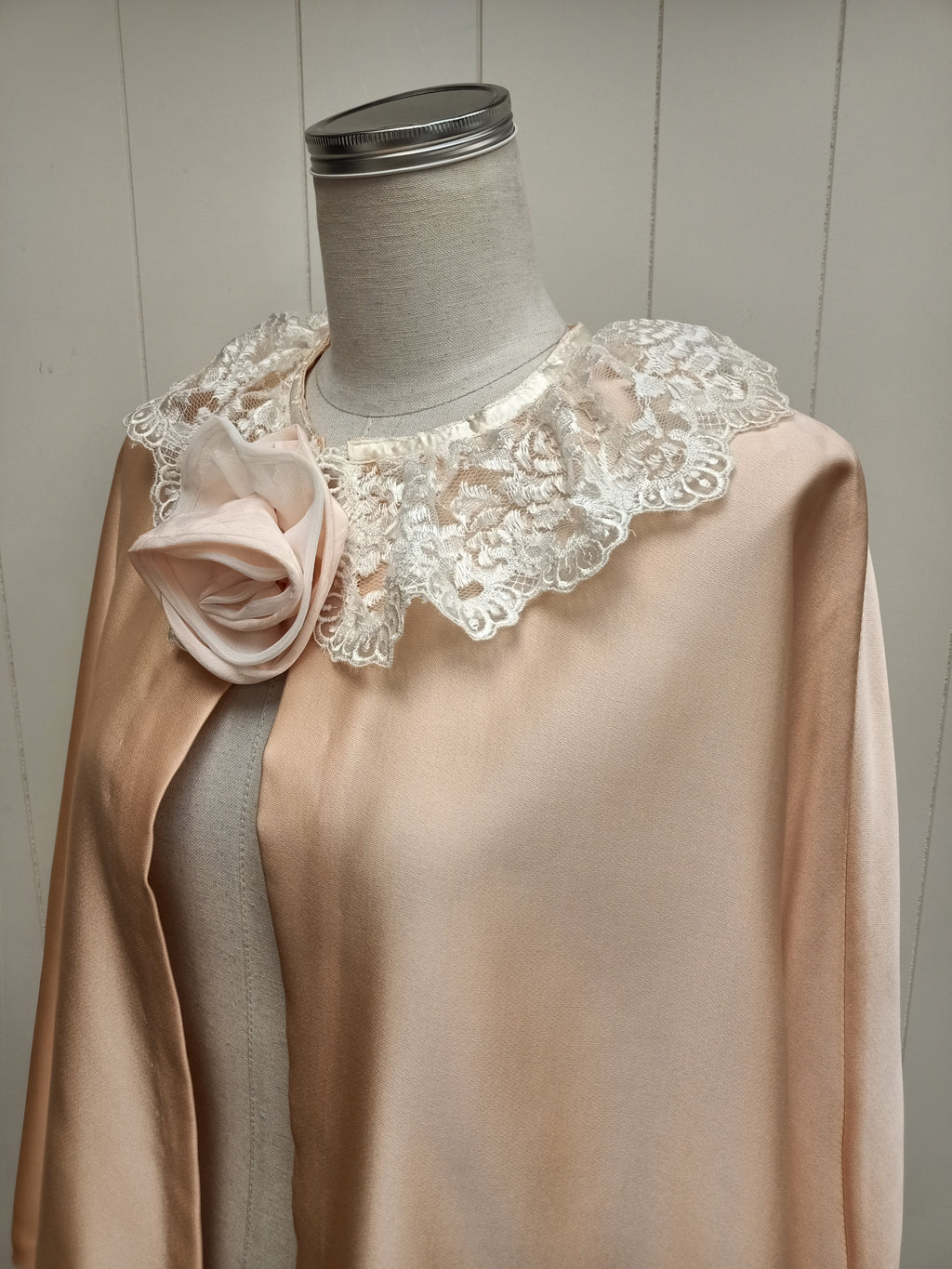 Vintage Peach Lace Cape