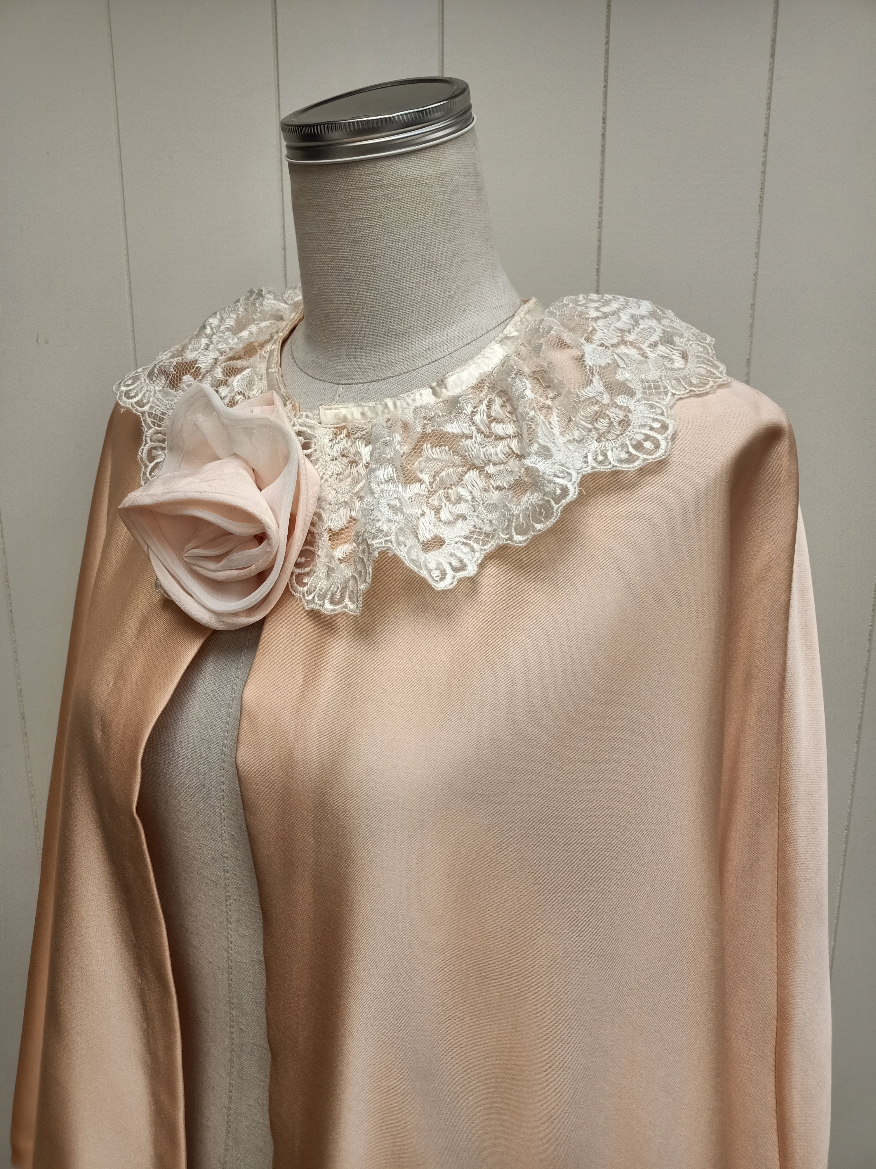 Vintage Peach Lace Cape