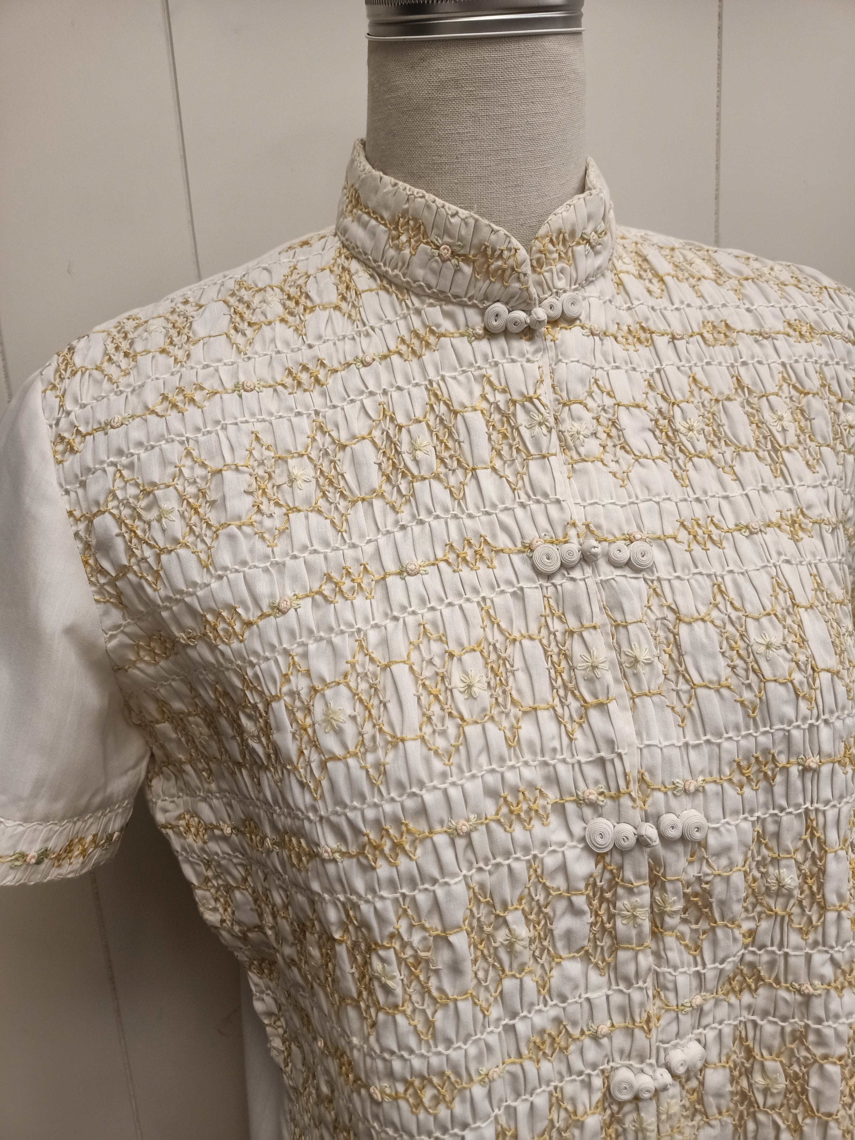Vintage Daffodil Smocked Shirt