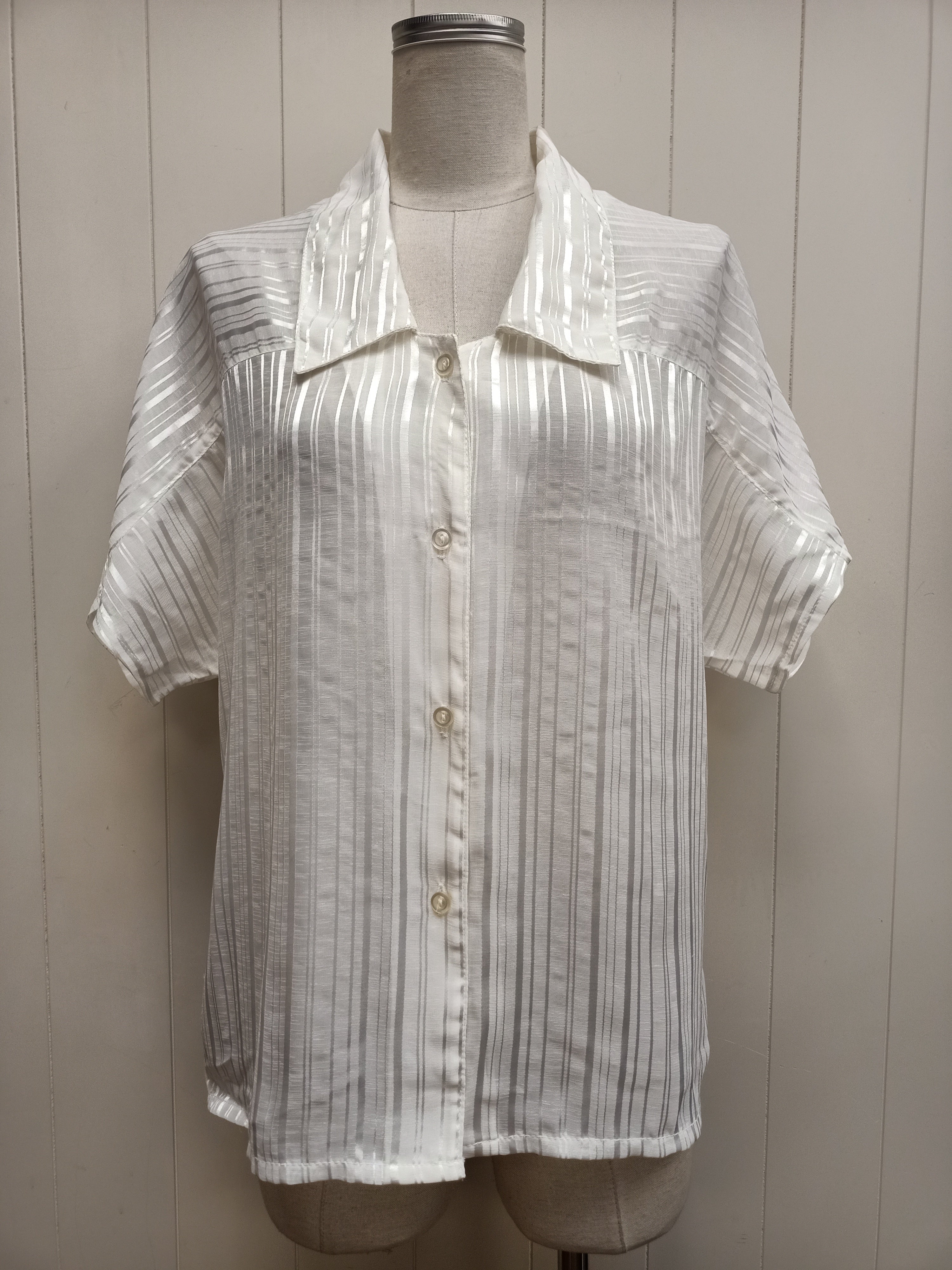 Retro Sheer Striped Shirt