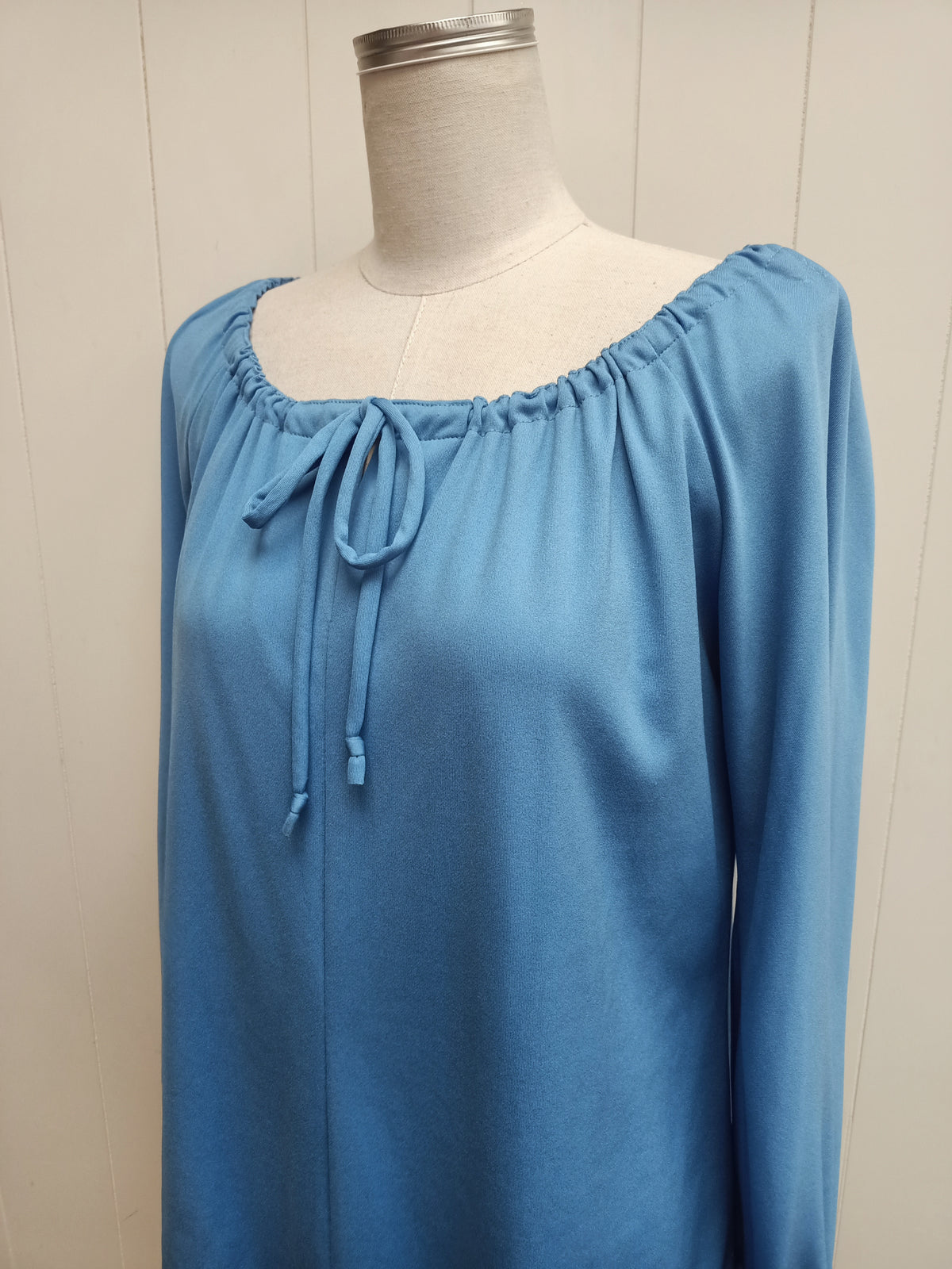 Vintage Blue Peasant Shirt
